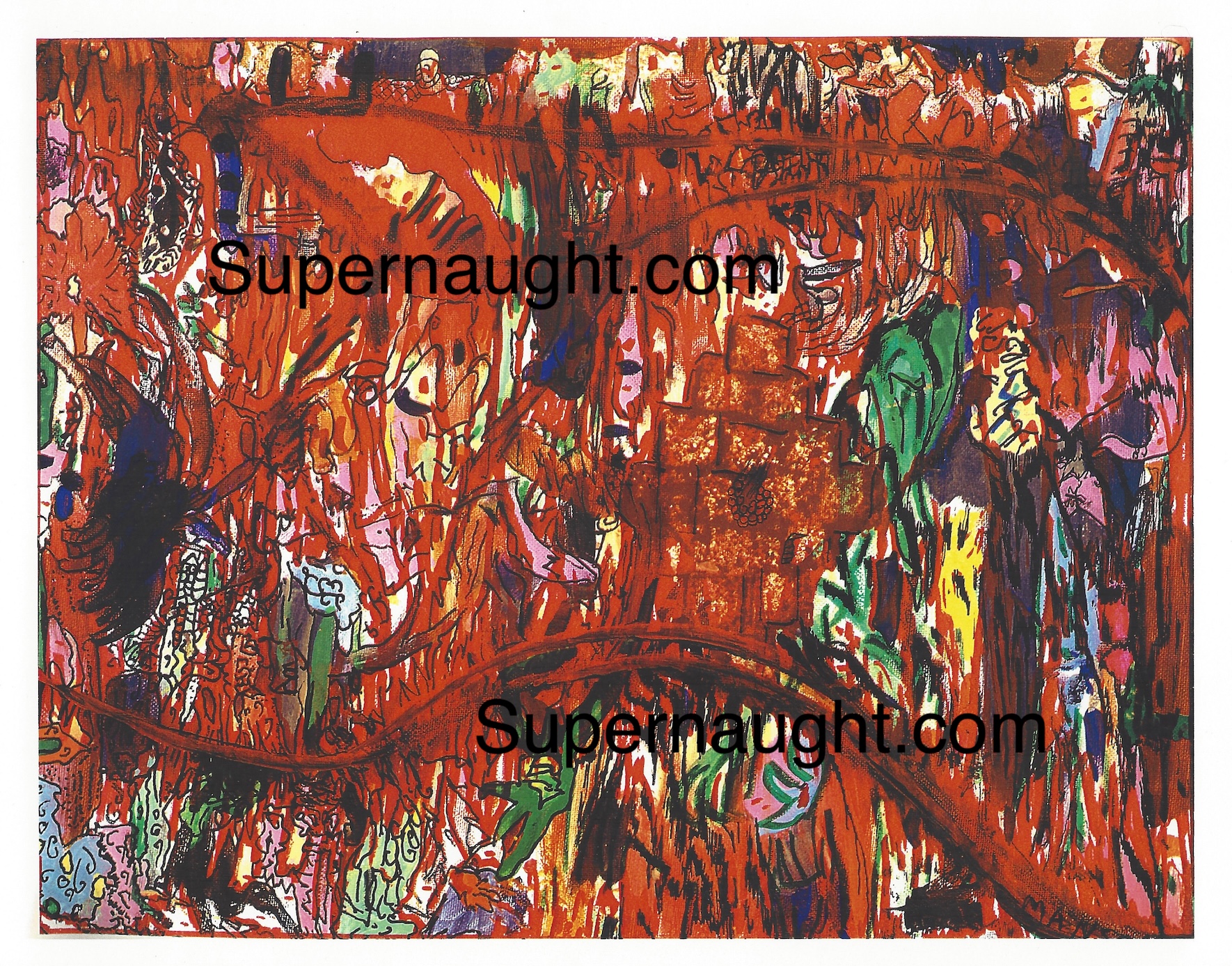Charles Manson Abstract Expressionism Artwork Color Print
