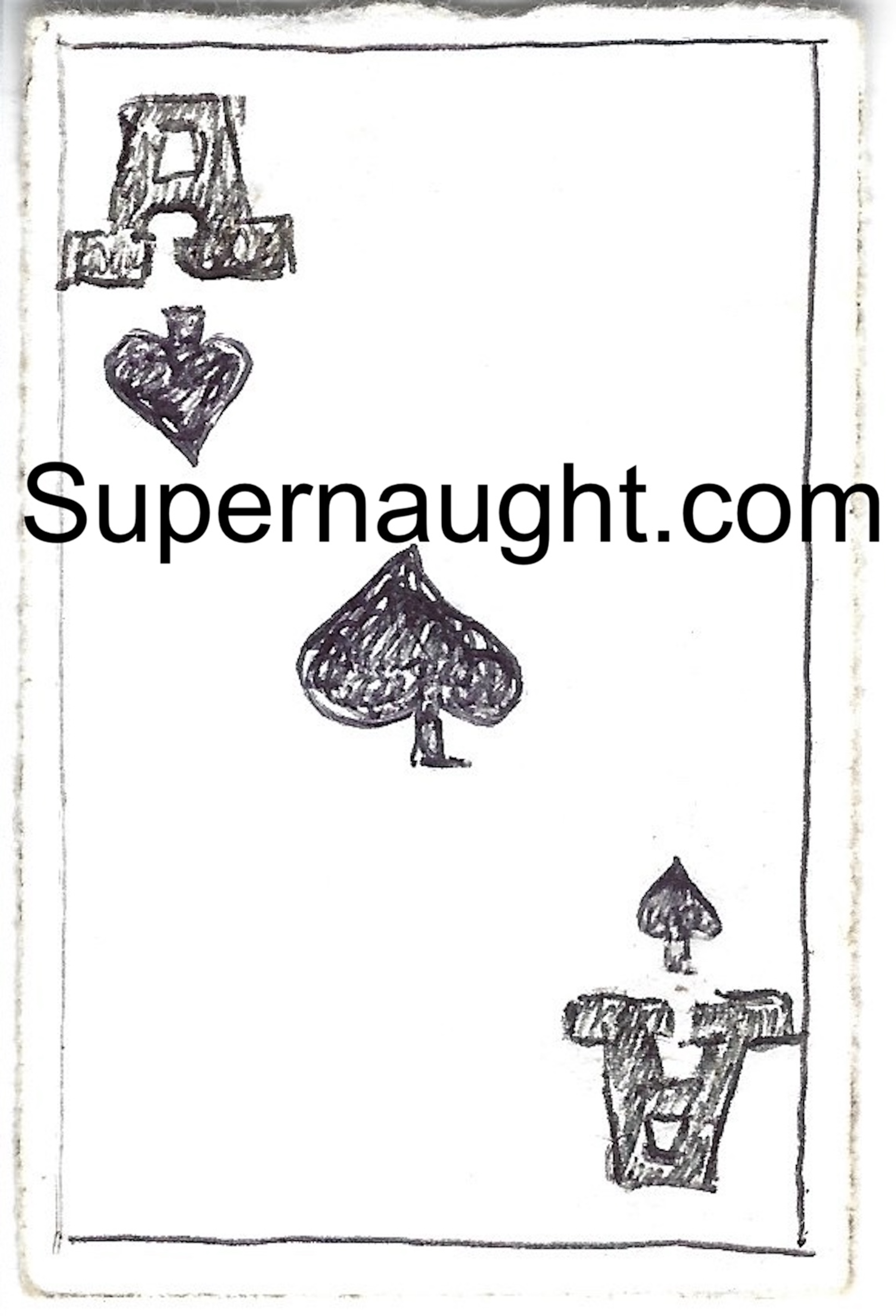 Charles Manson Ace of Spades Handmade Card Signed image 2