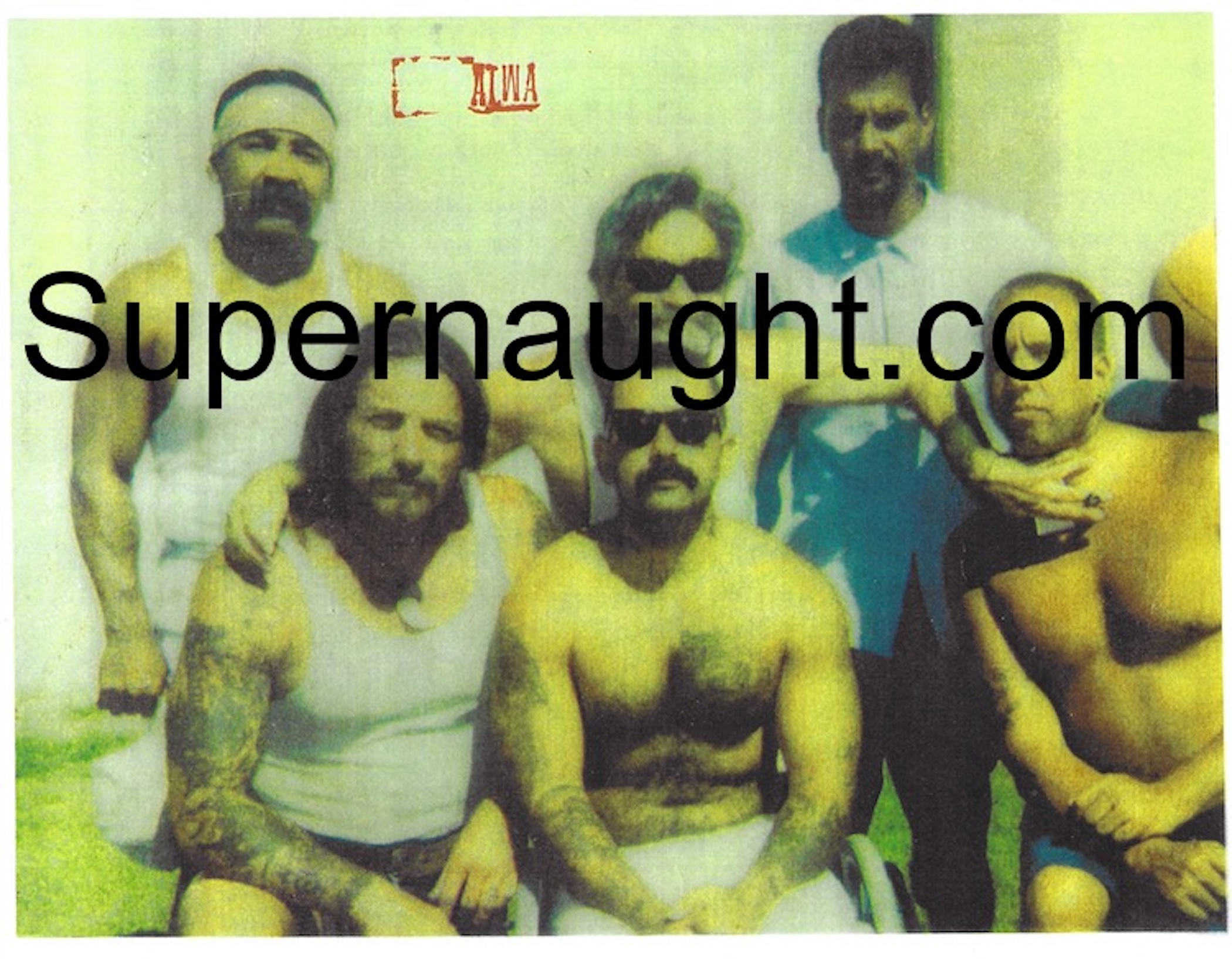 Charles Manson and PHU Inmates Prison Yard Photo