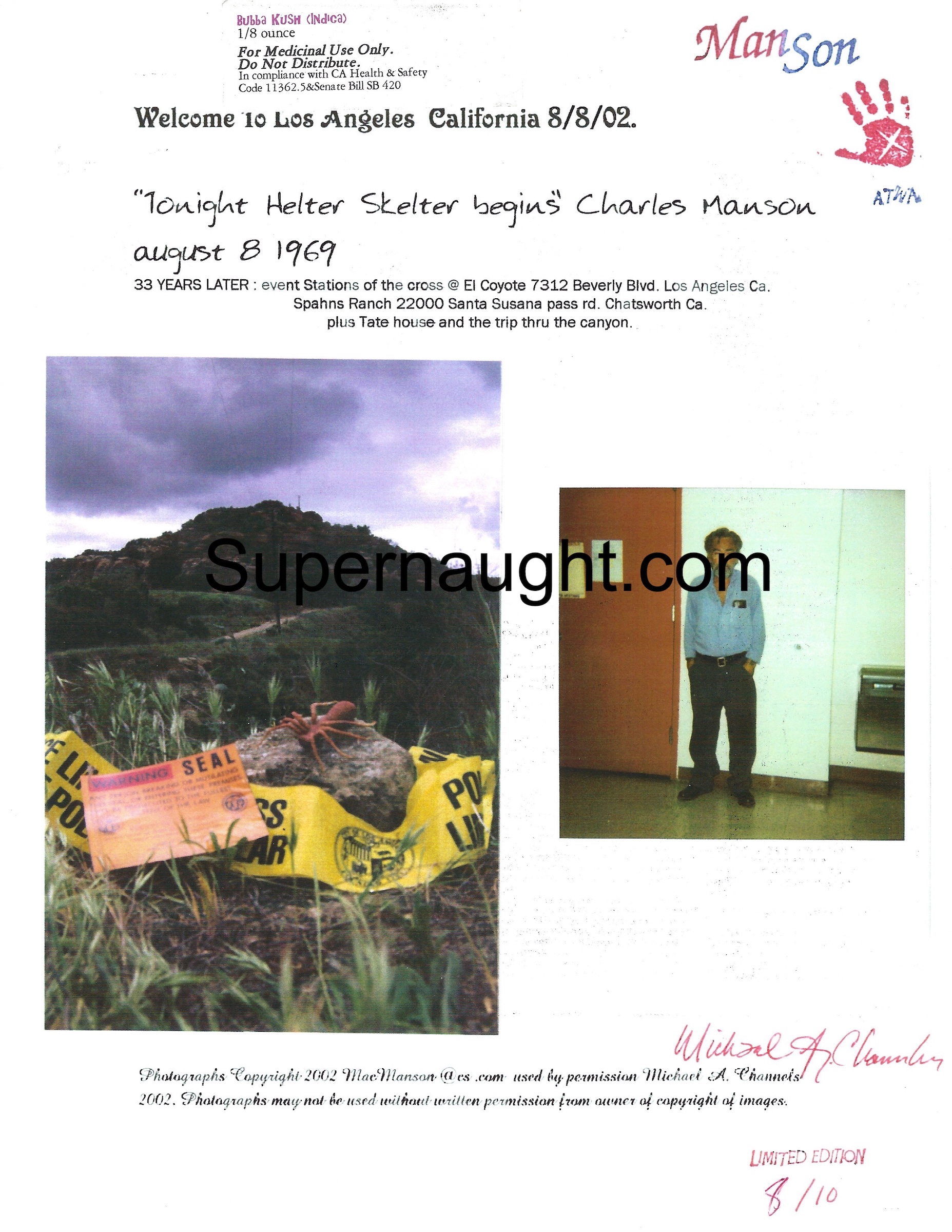 Charles Manson August 8 2002 Tonight Helter Skelter Begins