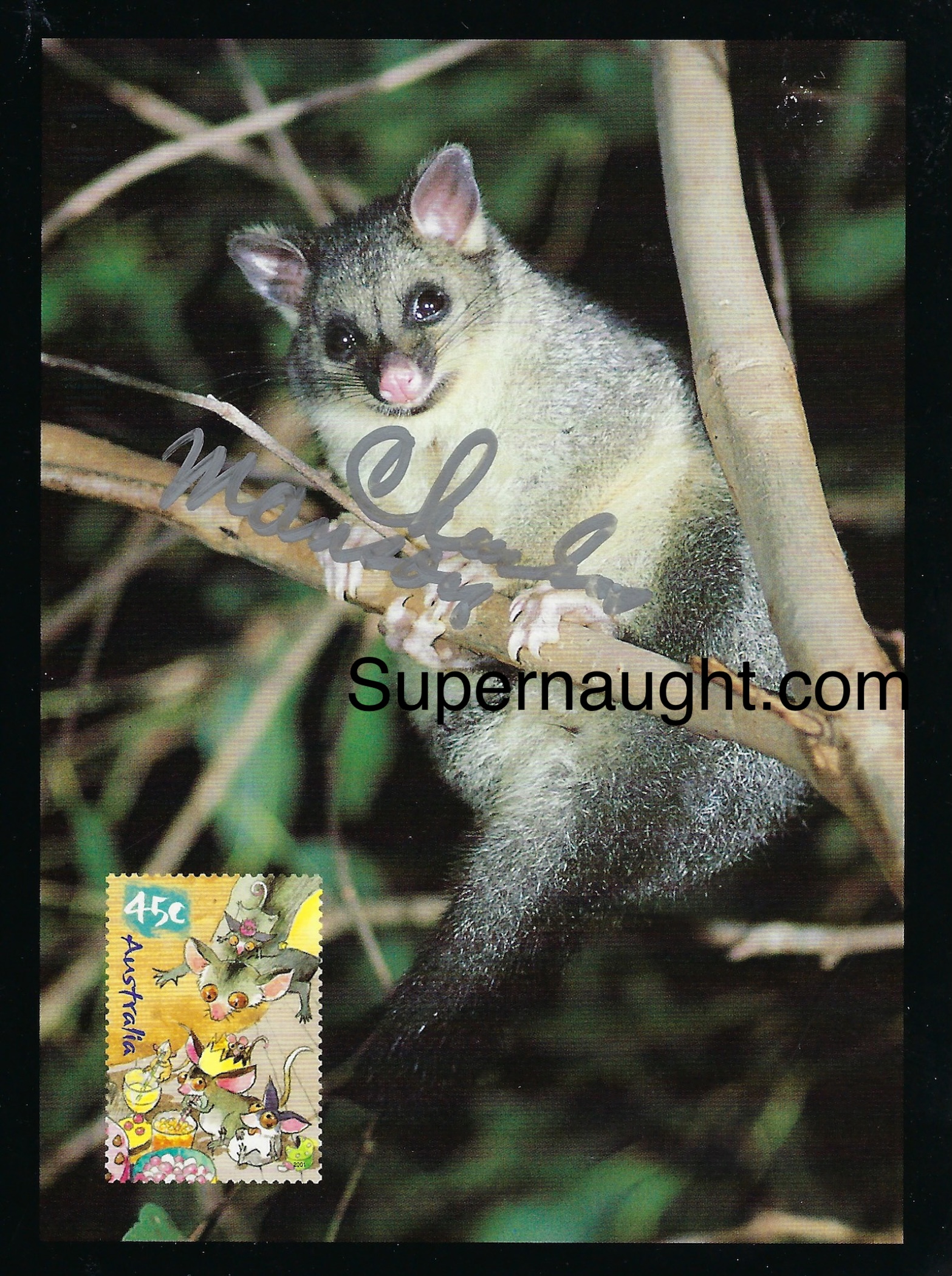 Charles Manson Australia Postcard Signed