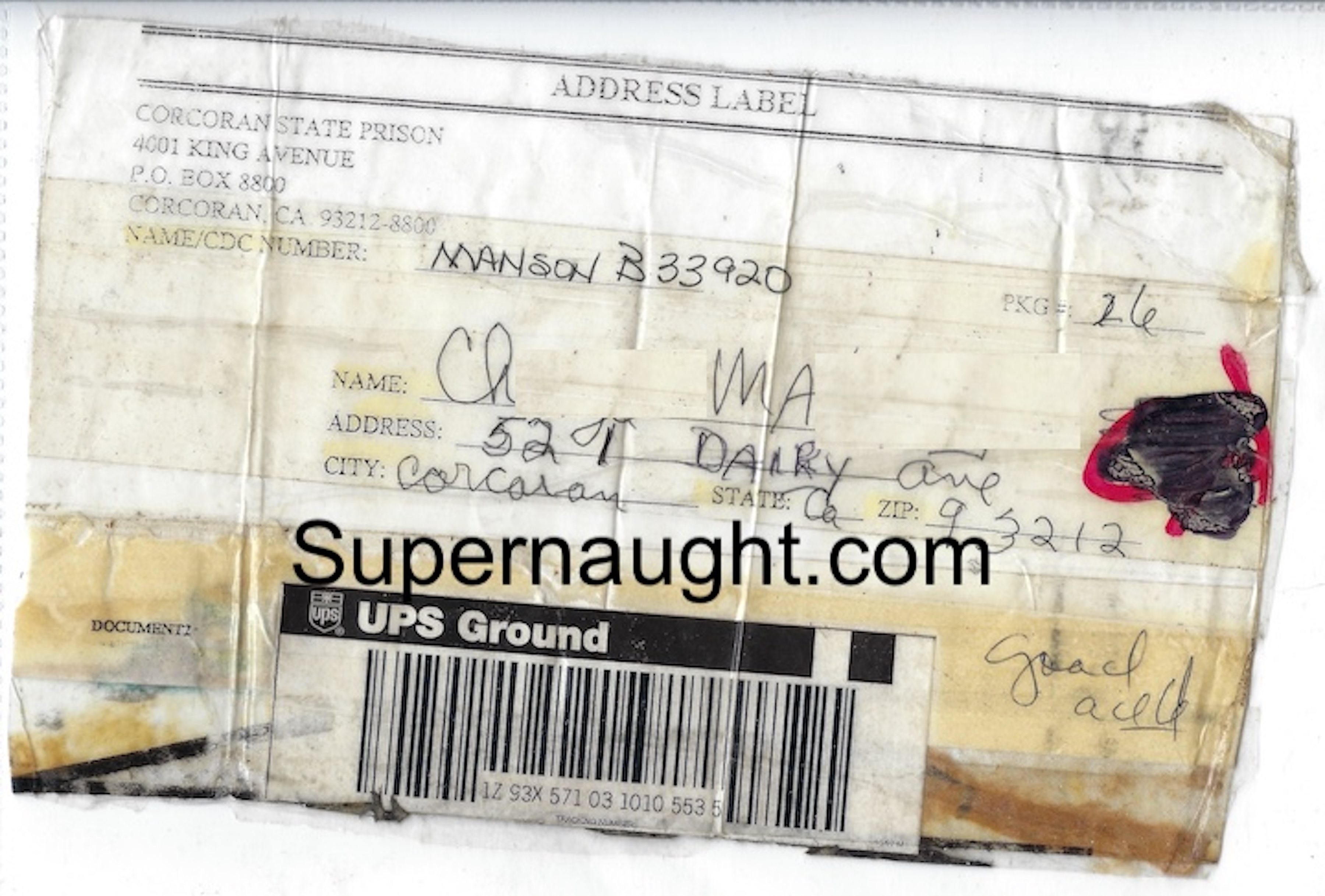 Charles Manson Autographed TV with Shipping Box image 7