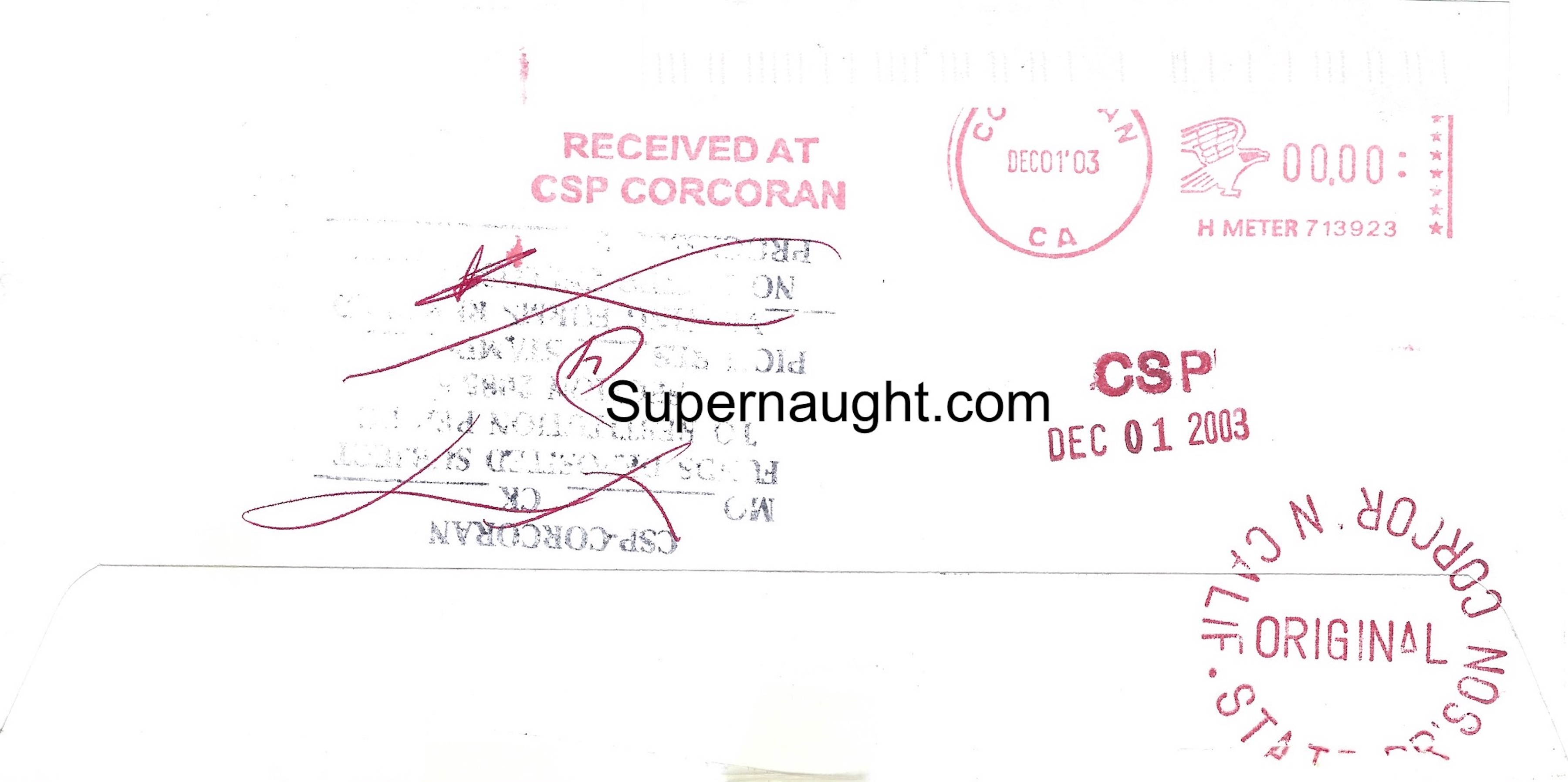 Charles Manson Business Dealings Envelope Returned image 2