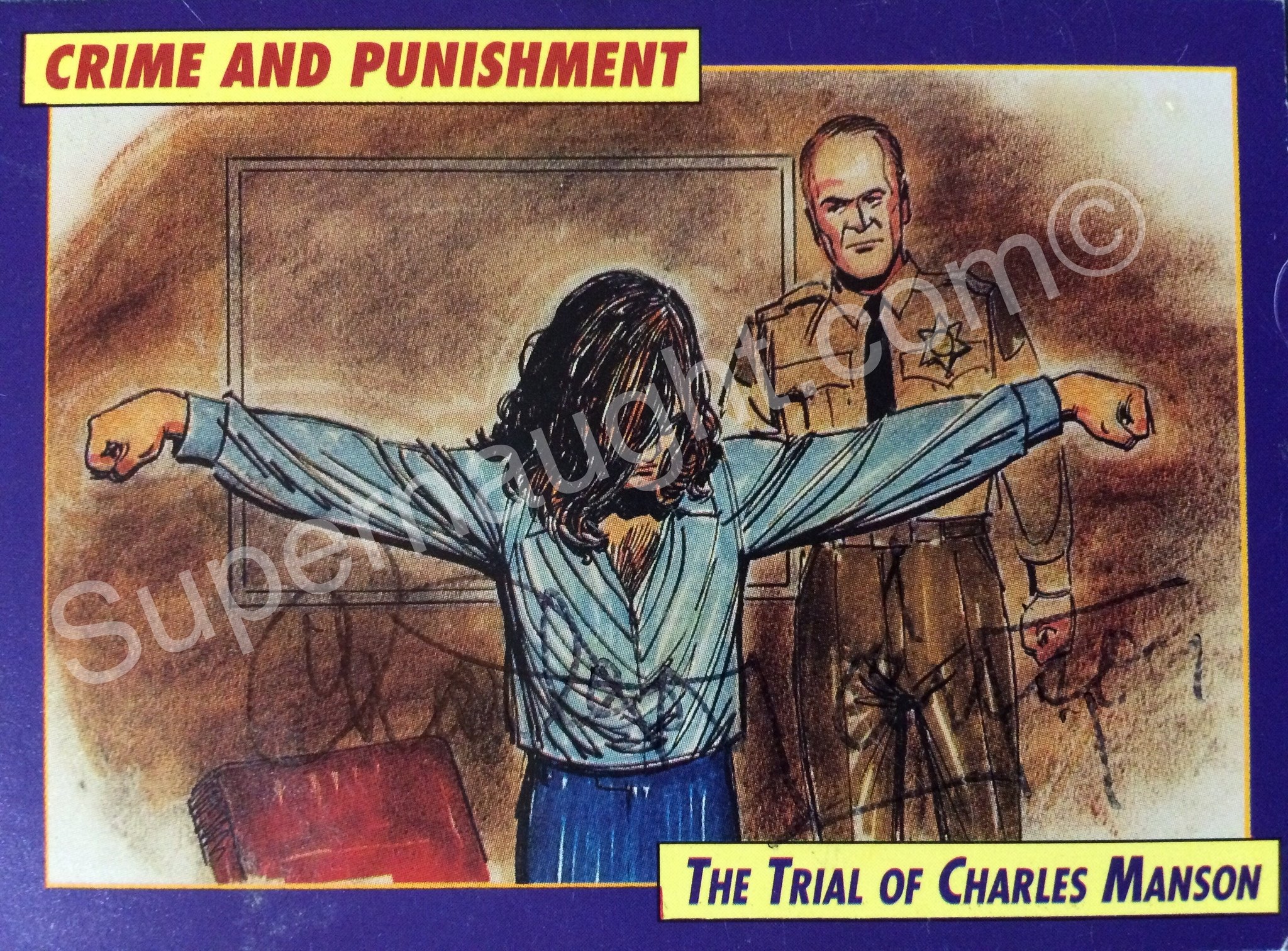 Charles Manson Christ or Satan Card Signed