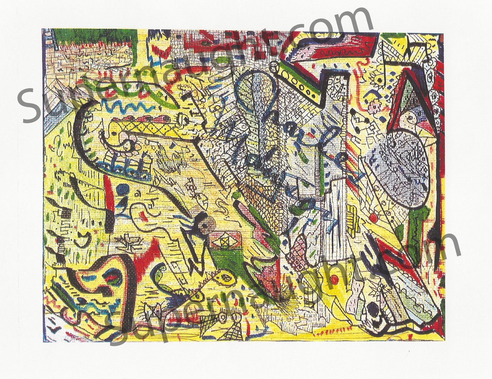 Charles Manson Color Abstract Expressionism Painting Print