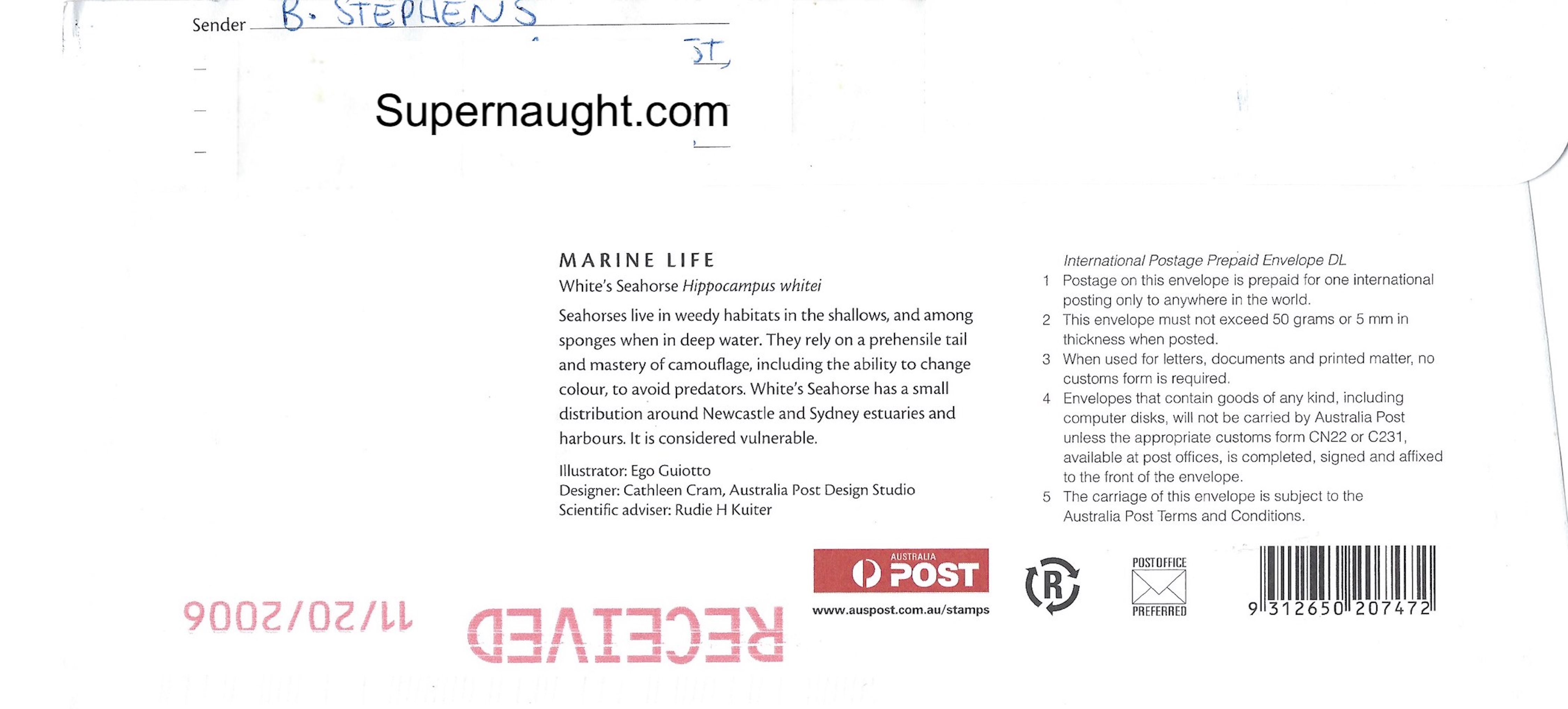 Charles Manson Fan Mail Envelope image 2