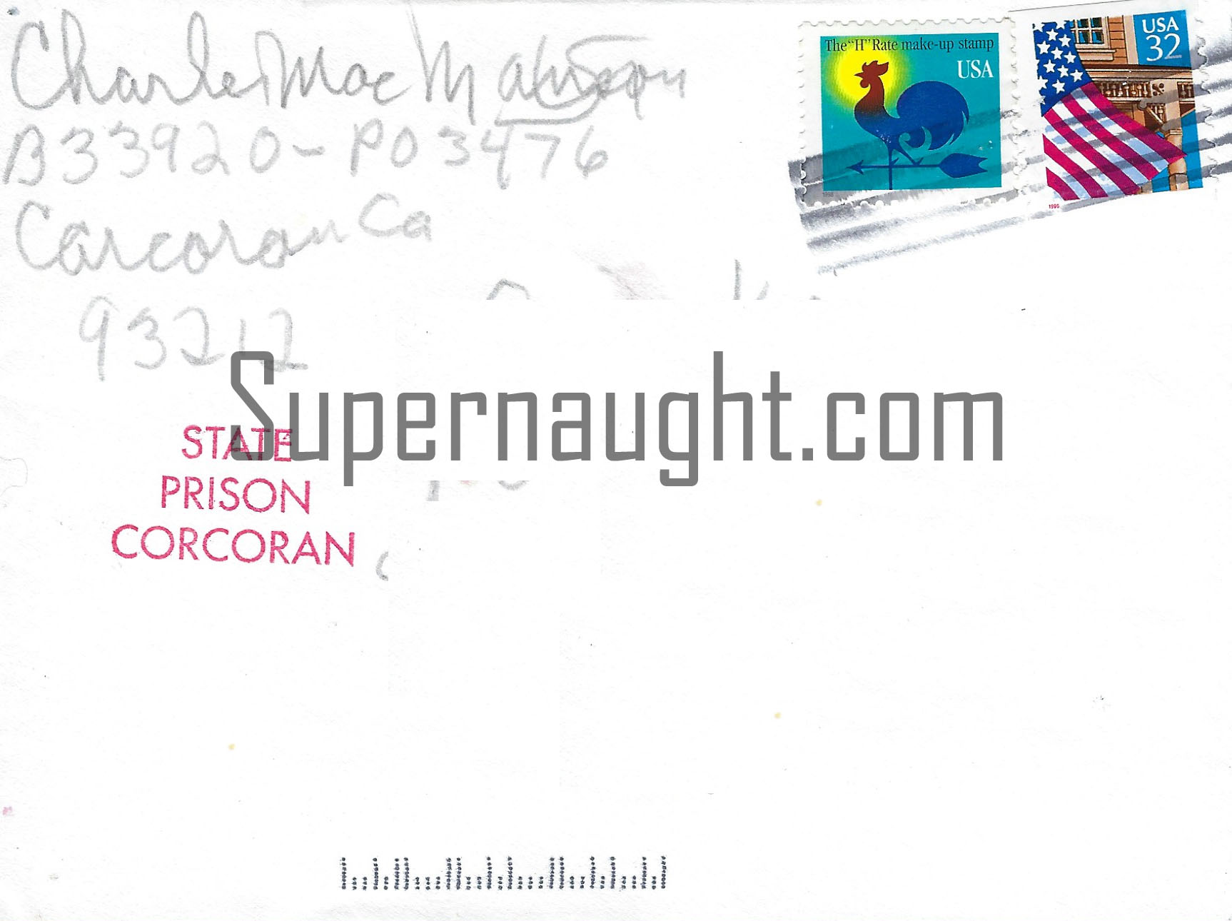 Charles Manson Fantasy Dragon and Envelope Set Both Signed image 3