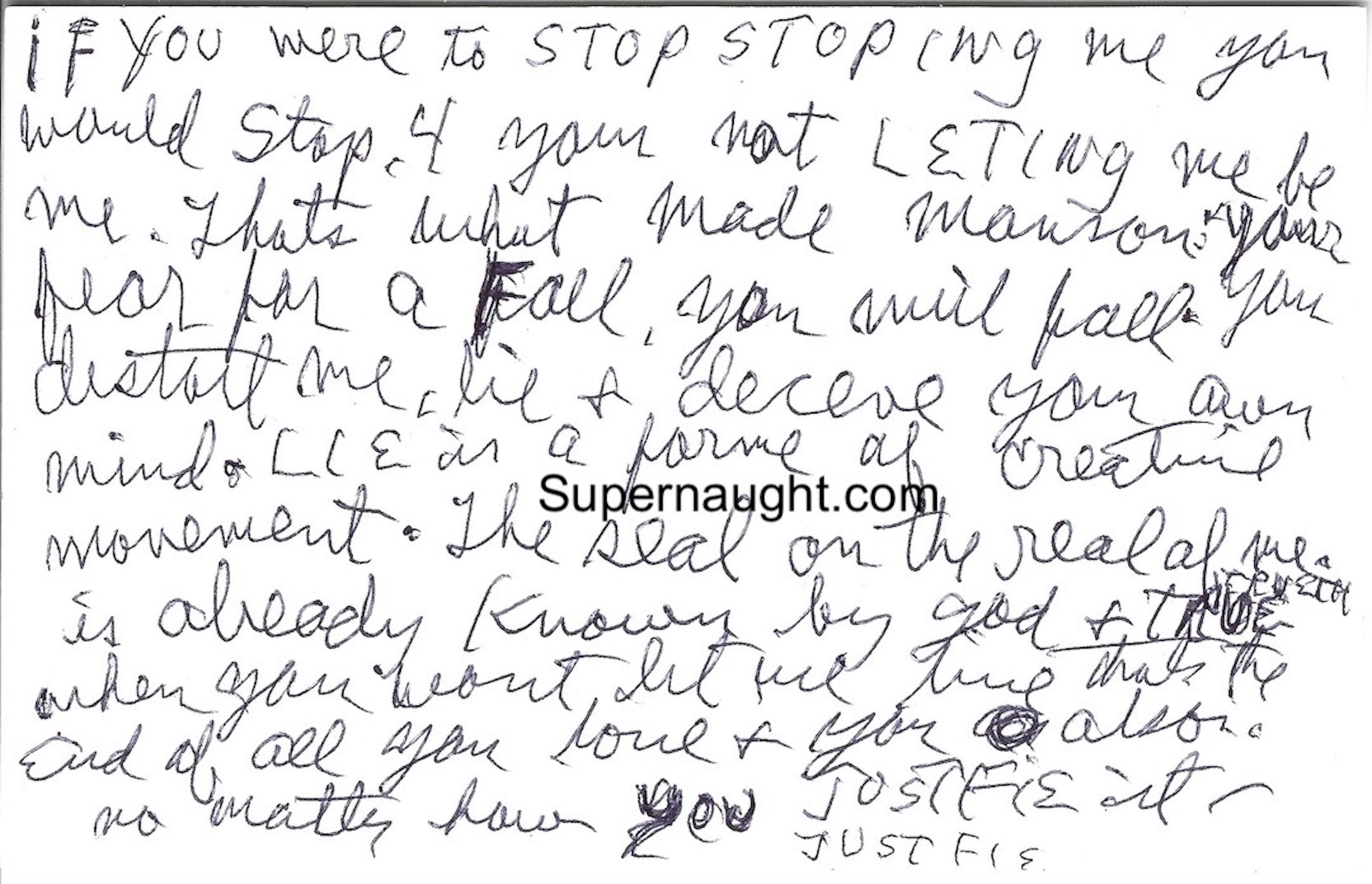 Charles Manson Handwritten Postcard Signed image 2