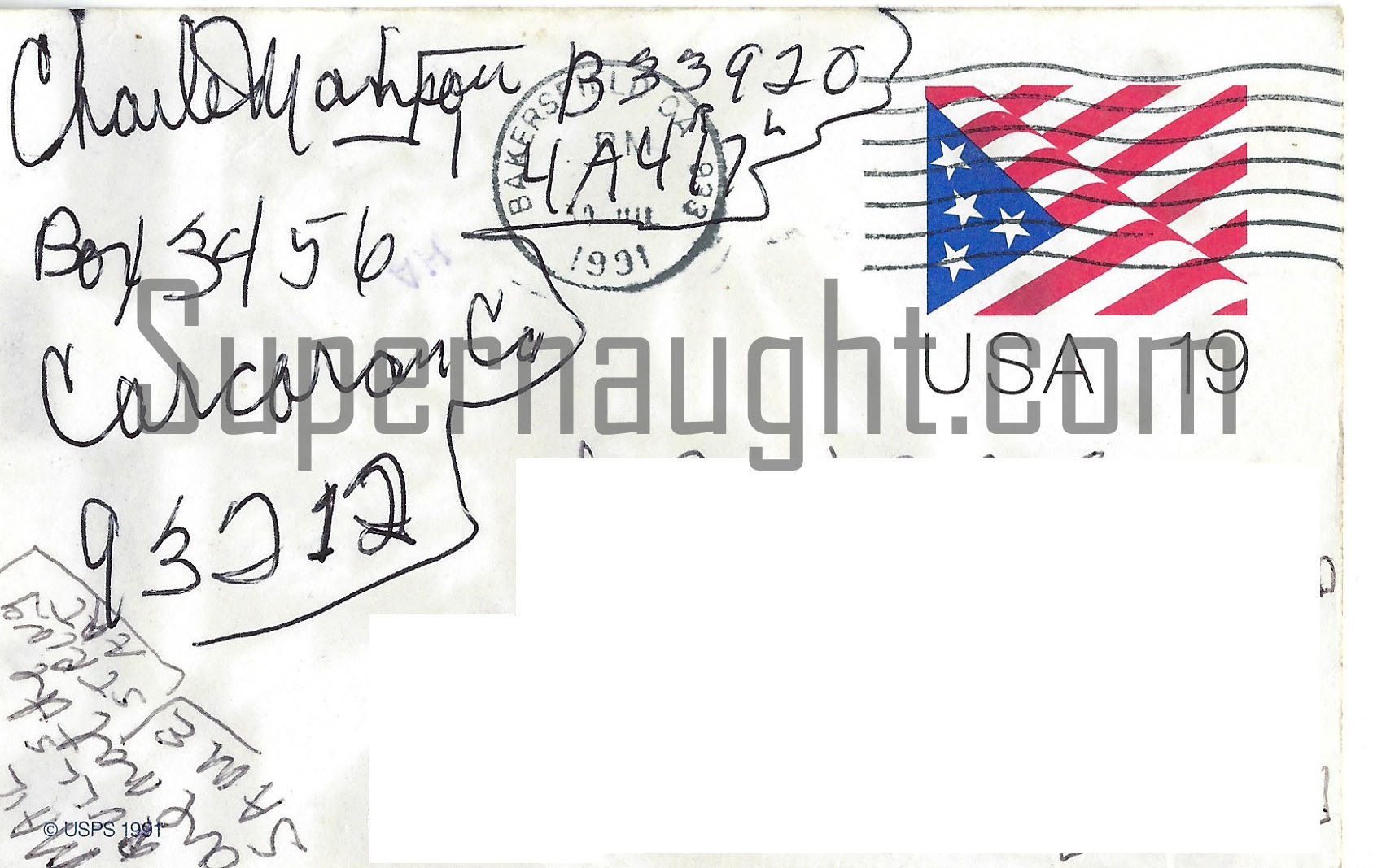 Charles Manson Intense Artwork Signed image 2