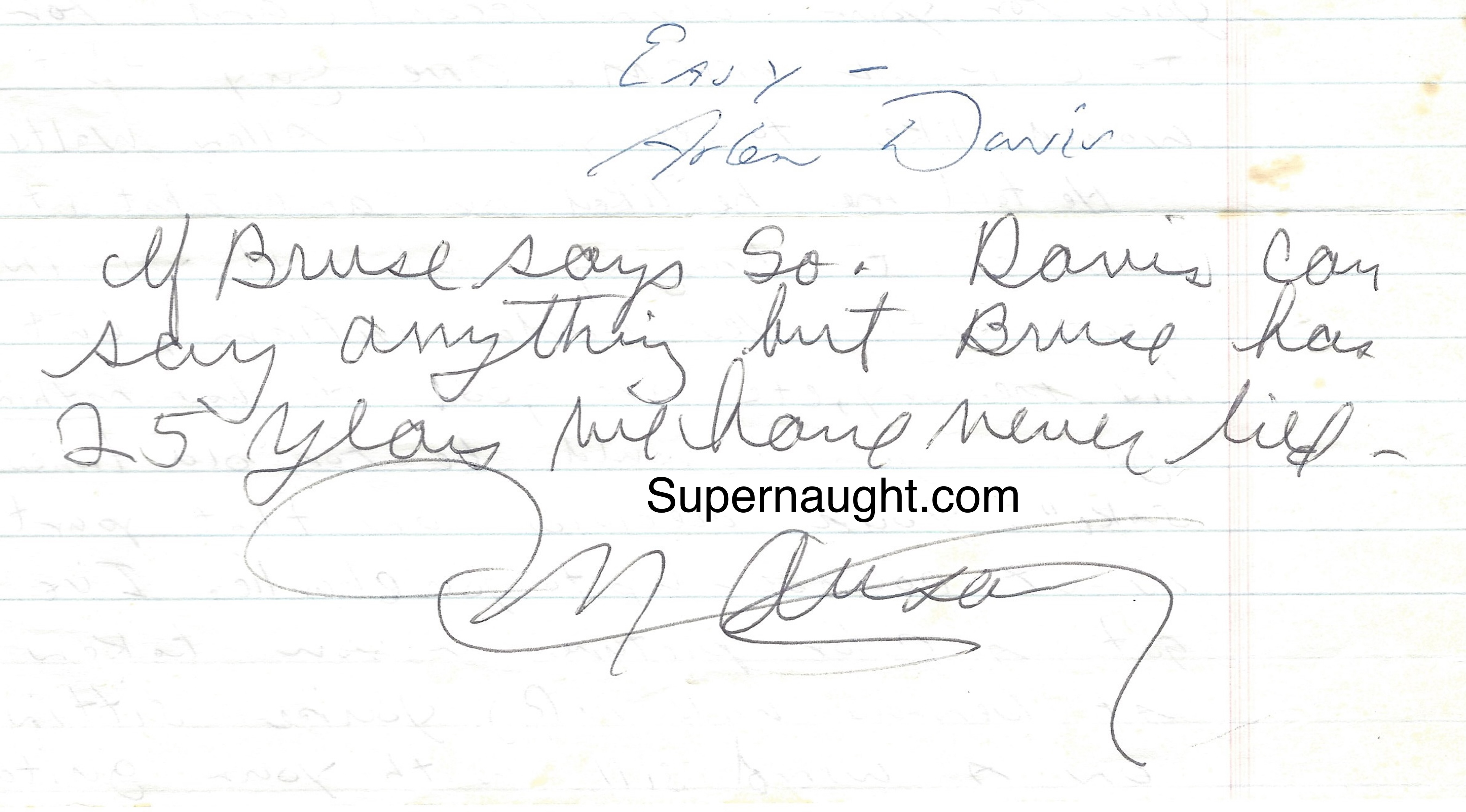 Charles Manson Letter from Bruce Davis Relative With Reply Signed By Manson