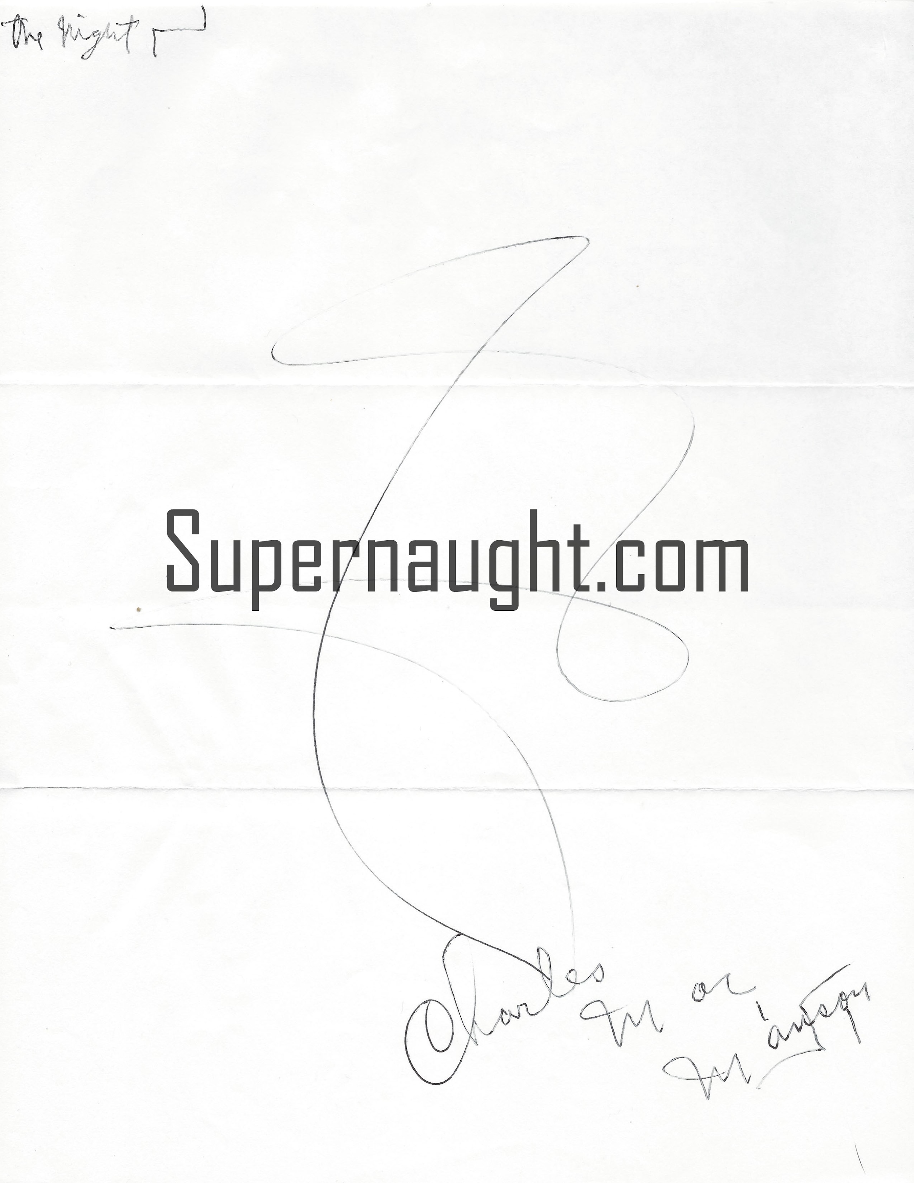 Charles Manson Night Artwork Signed