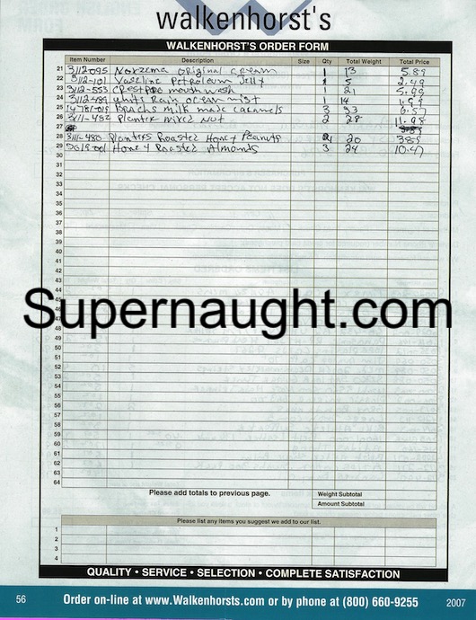 Charles Manson Package Order Form image 2