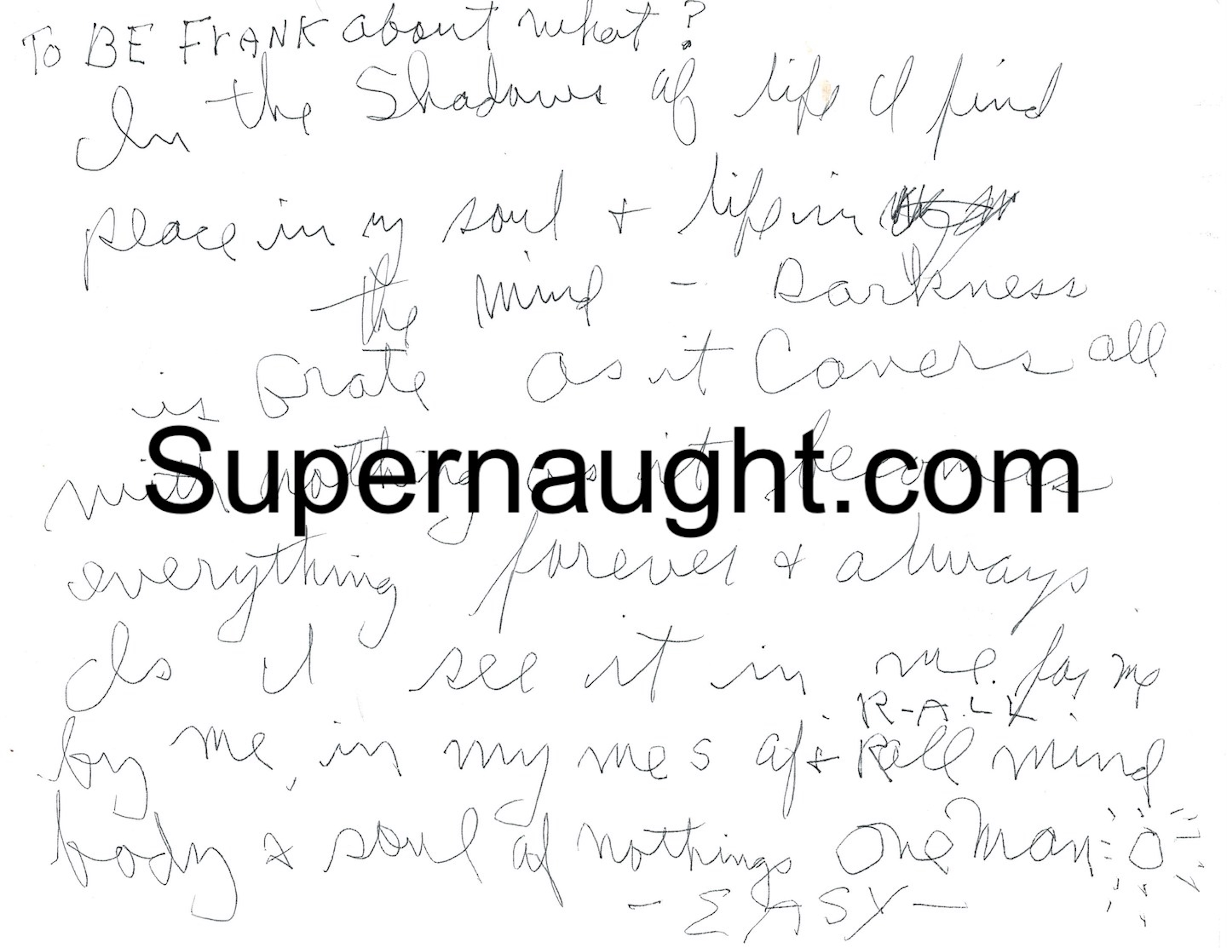 Charles Manson Partee Friedman Print Signed Letter
