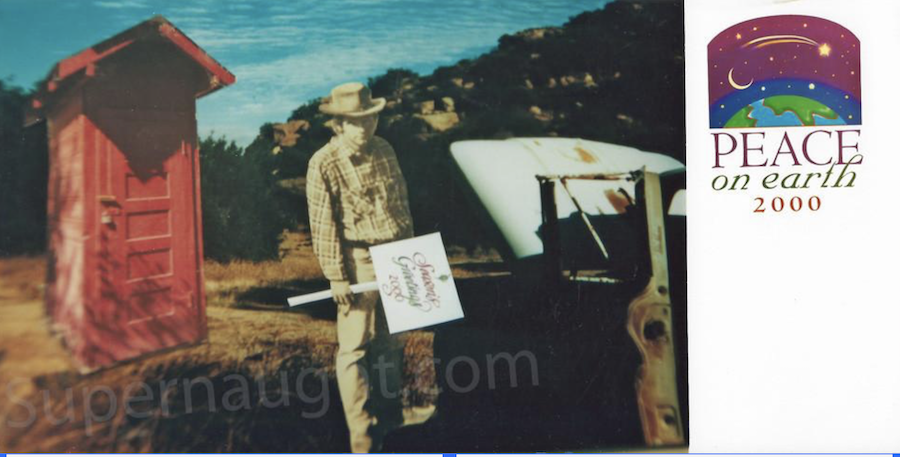 Charles Manson Peace on Earth Christmas Photo