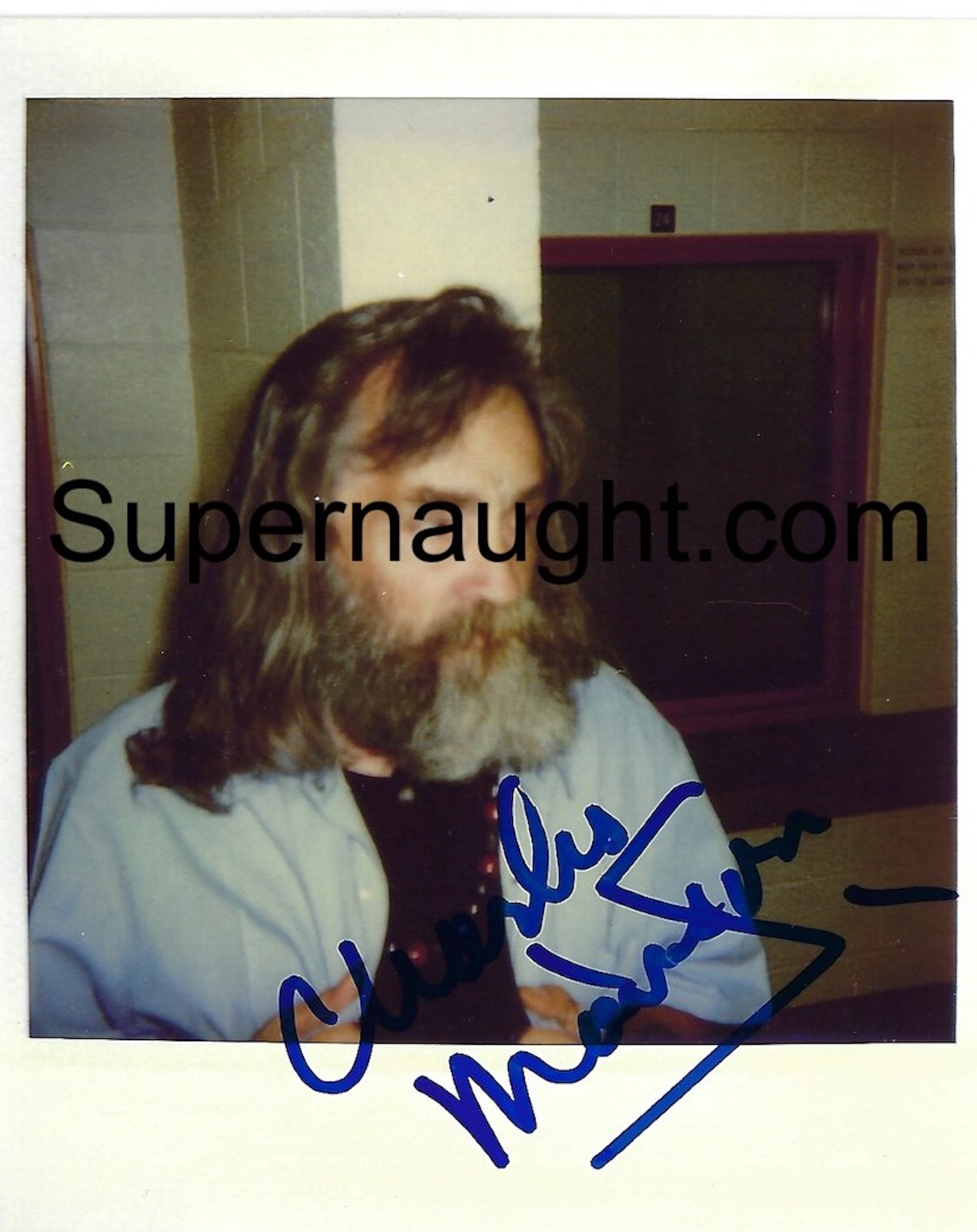 Charles Manson Photo Signed