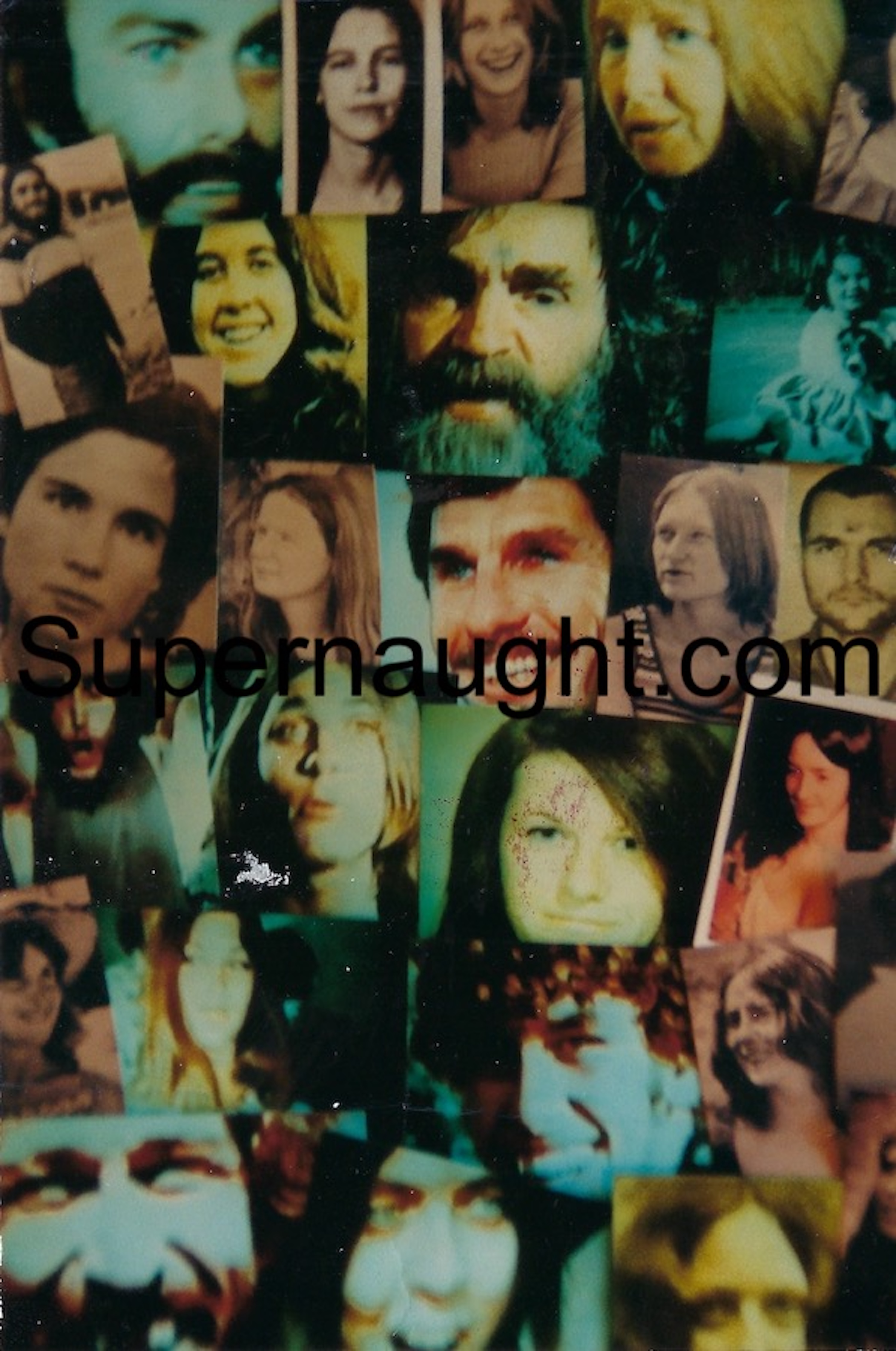 Charles Manson Postcard Photo Family Collage Signed Twice image 2