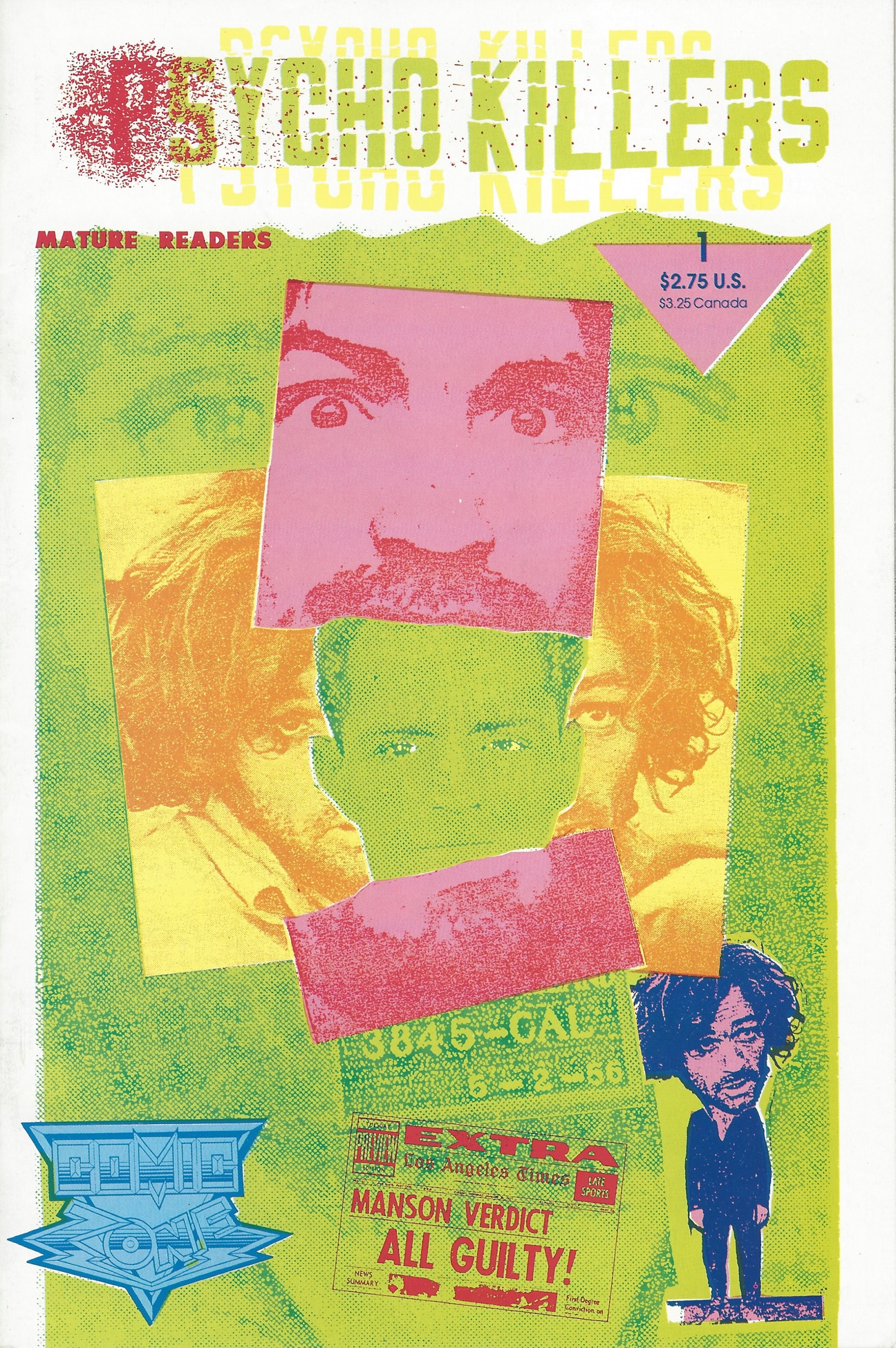 Charles Manson Psycho Killers 1992 Comic Book 1st Print