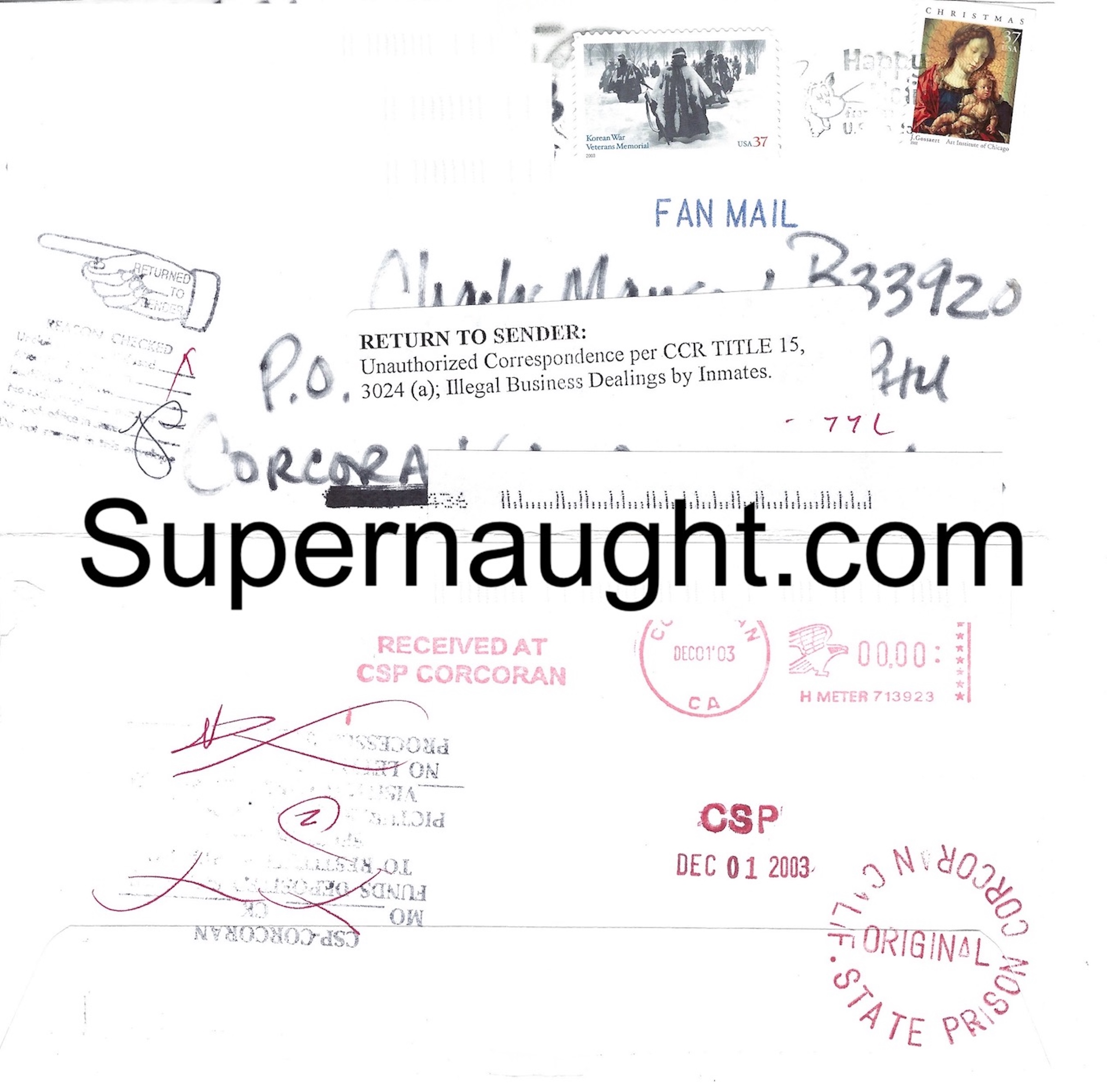 Charles Manson Refused Envelope Business Dealings