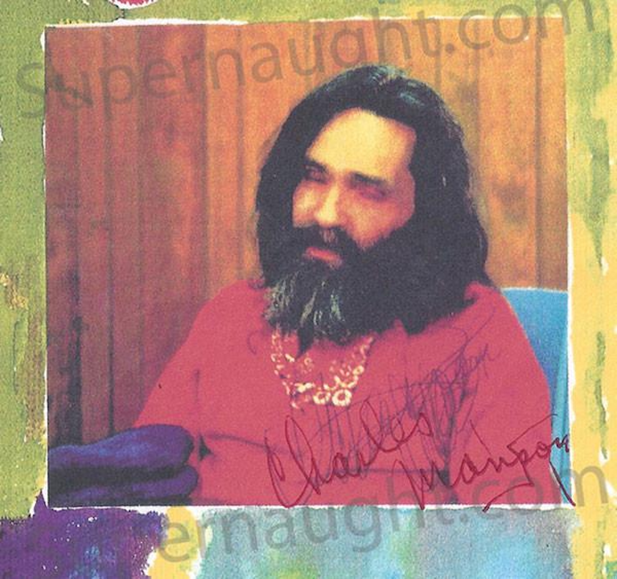 Charles Manson Sandy Good Signed Artwork Print image 2