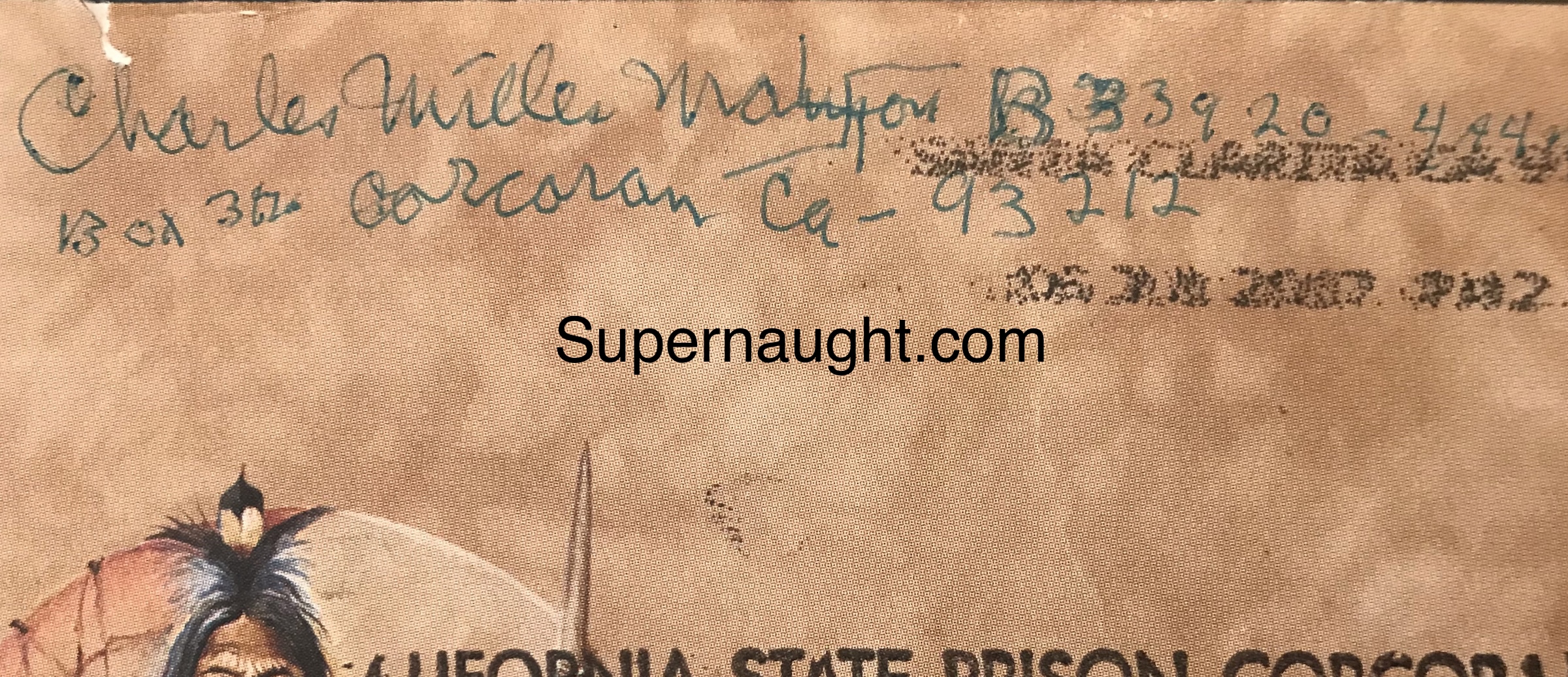 Charles Manson Signed Card and Envelope Set image 4