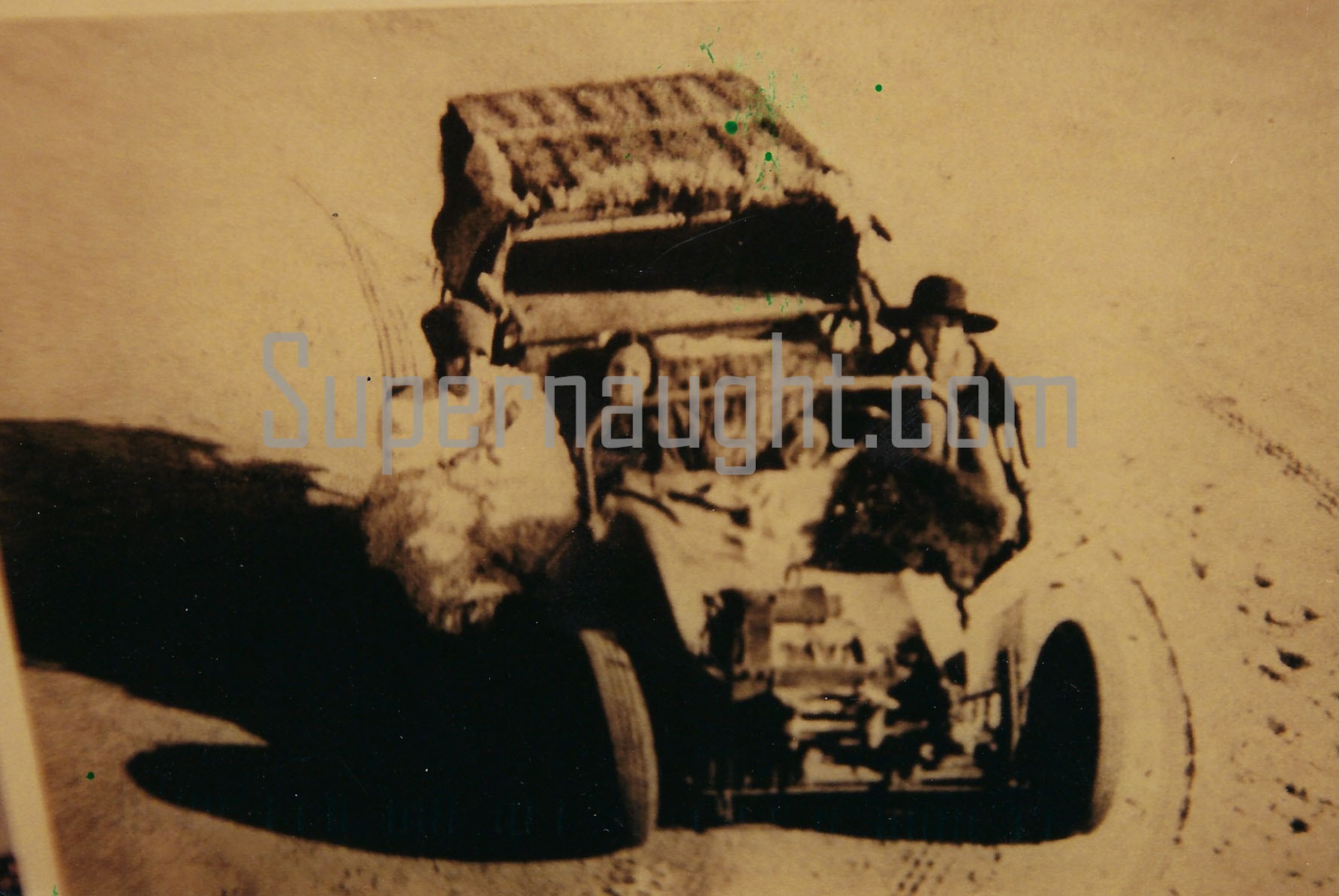 Charles Manson Signed Dune Buggy Photo Postcard image 2