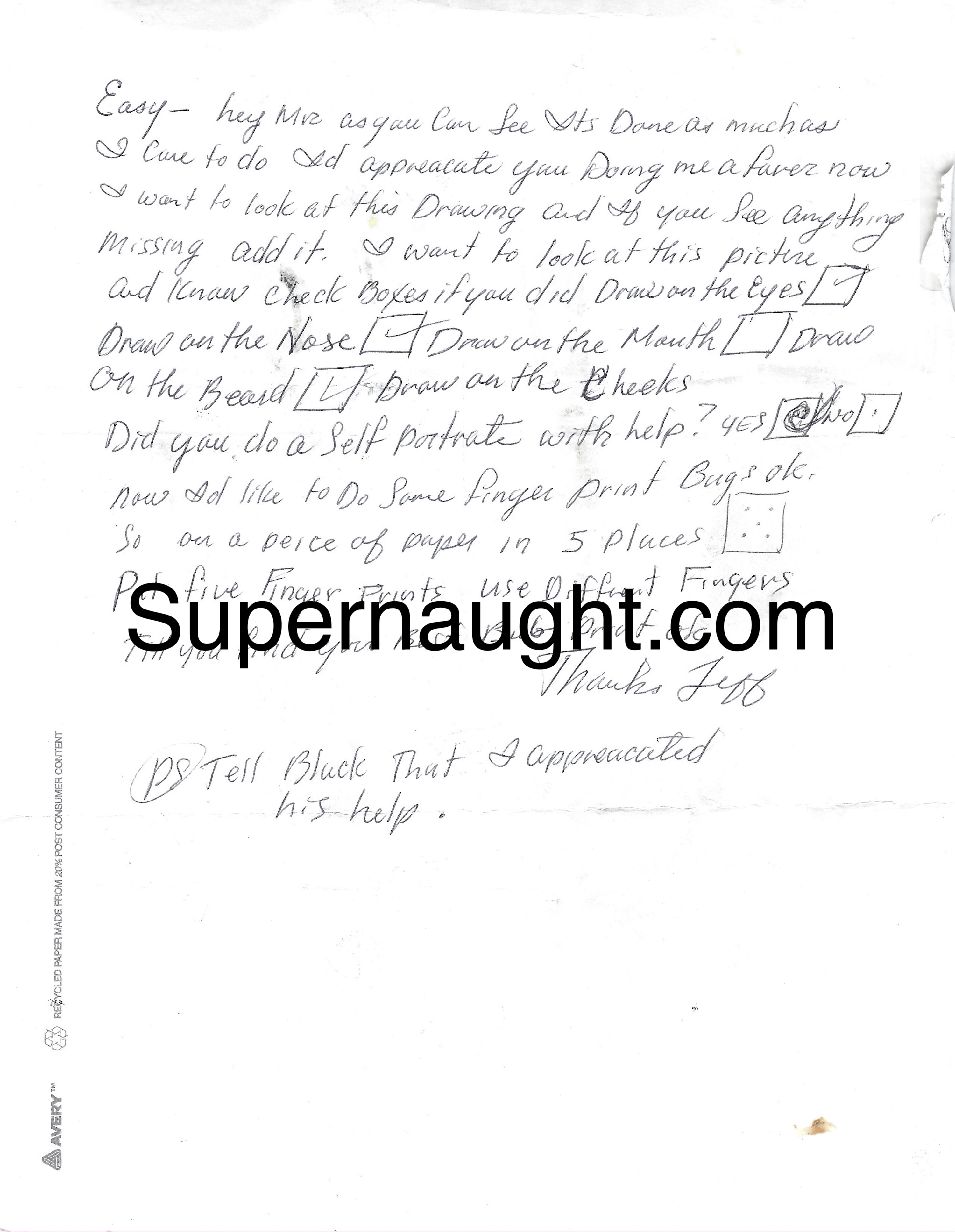 Charles Manson Signed Hand Print with Portrait image 2