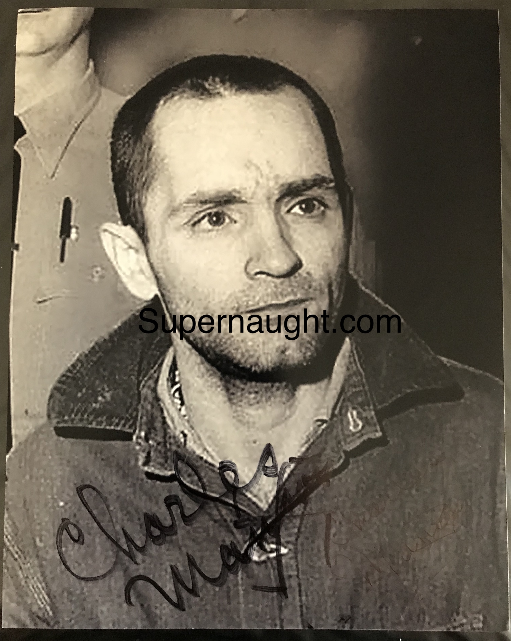Charles Manson Signed Photo