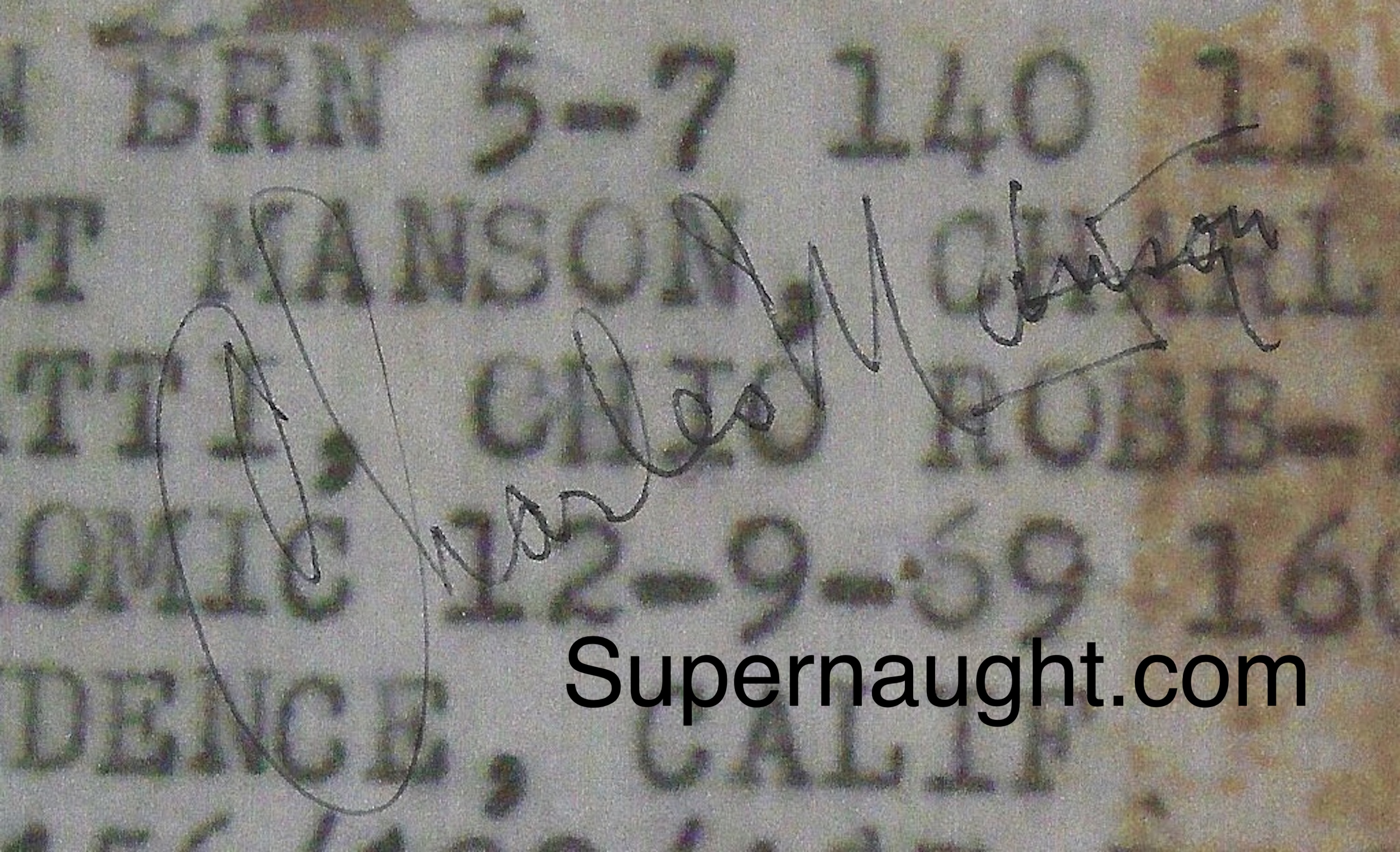 Charles Manson Signed Photo of His 1969 Jail ID image 2