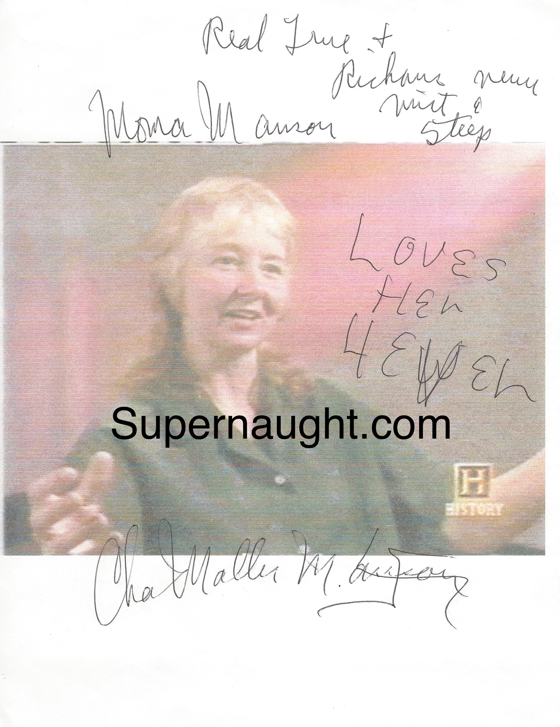 Charles Manson Signed Photo of Lynette Fromme