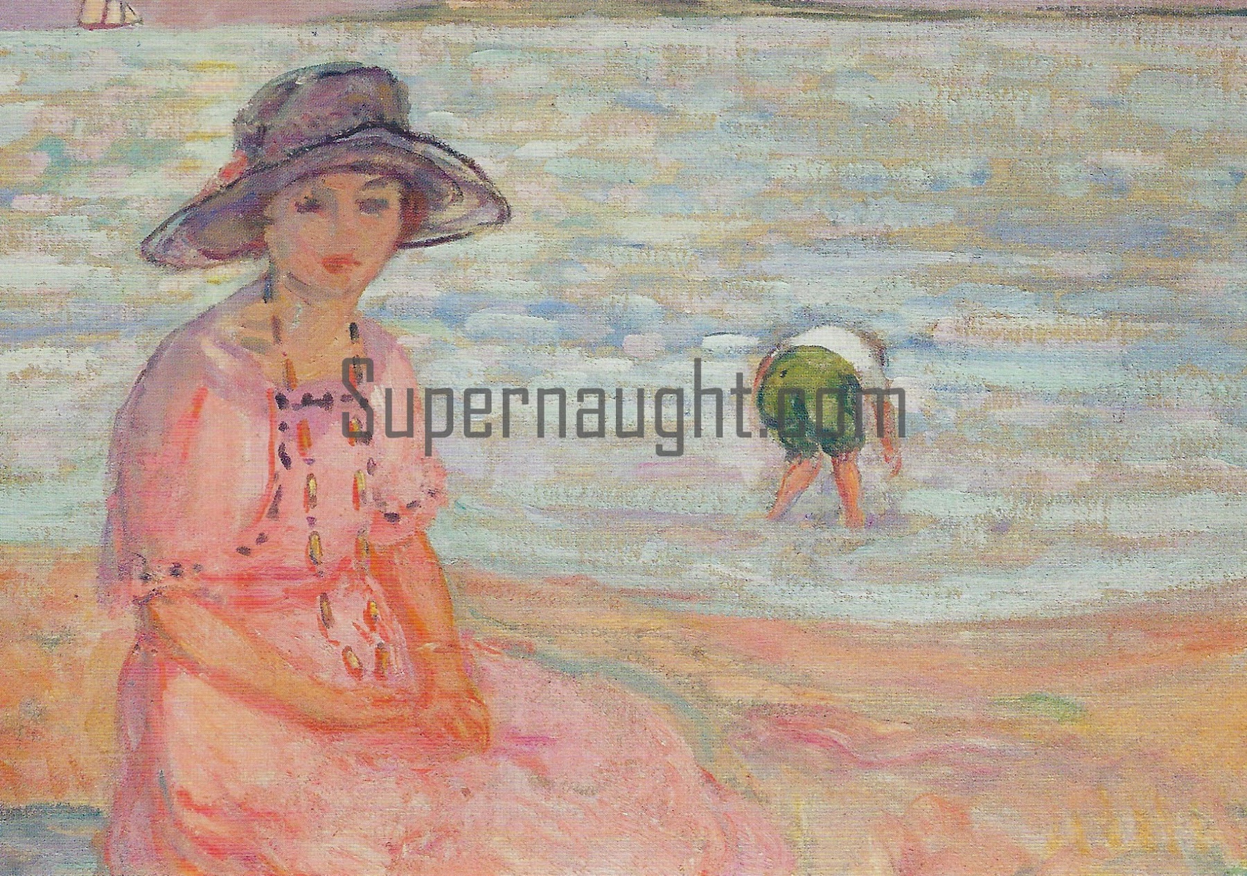 Charles Manson Signed Postcard Henri Lebasque image 2