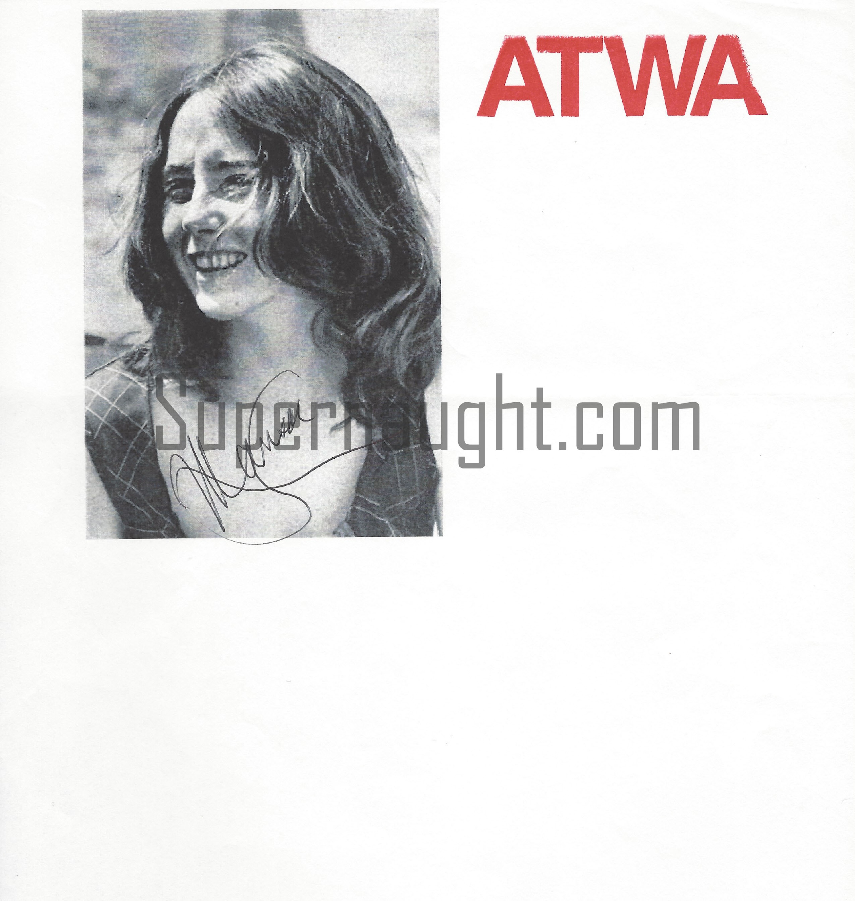 Charles Manson Signed Squeaky Fromme Photo ATWA