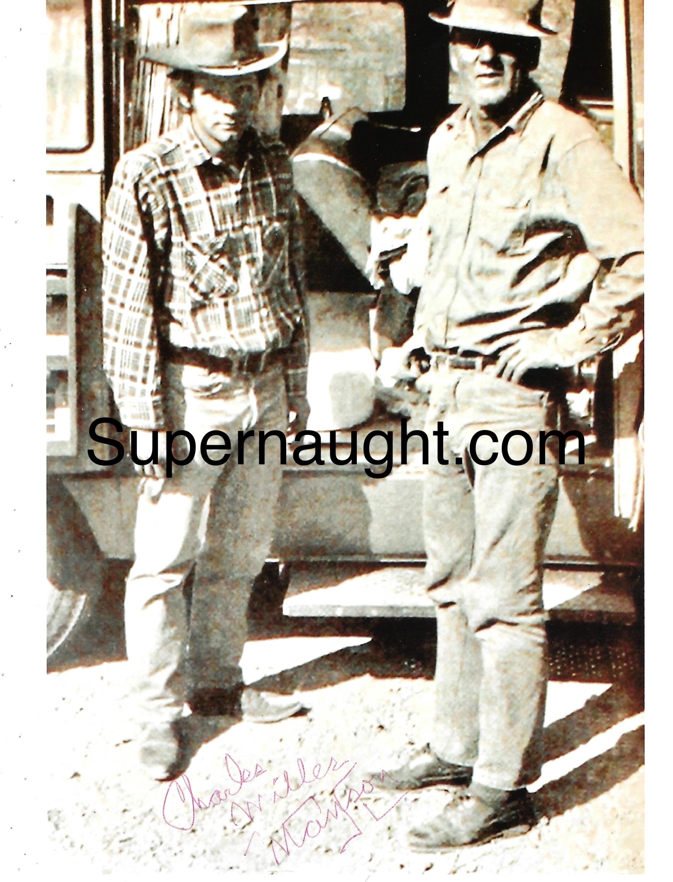 Charles Manson Spahn Ranch Photo Autographed