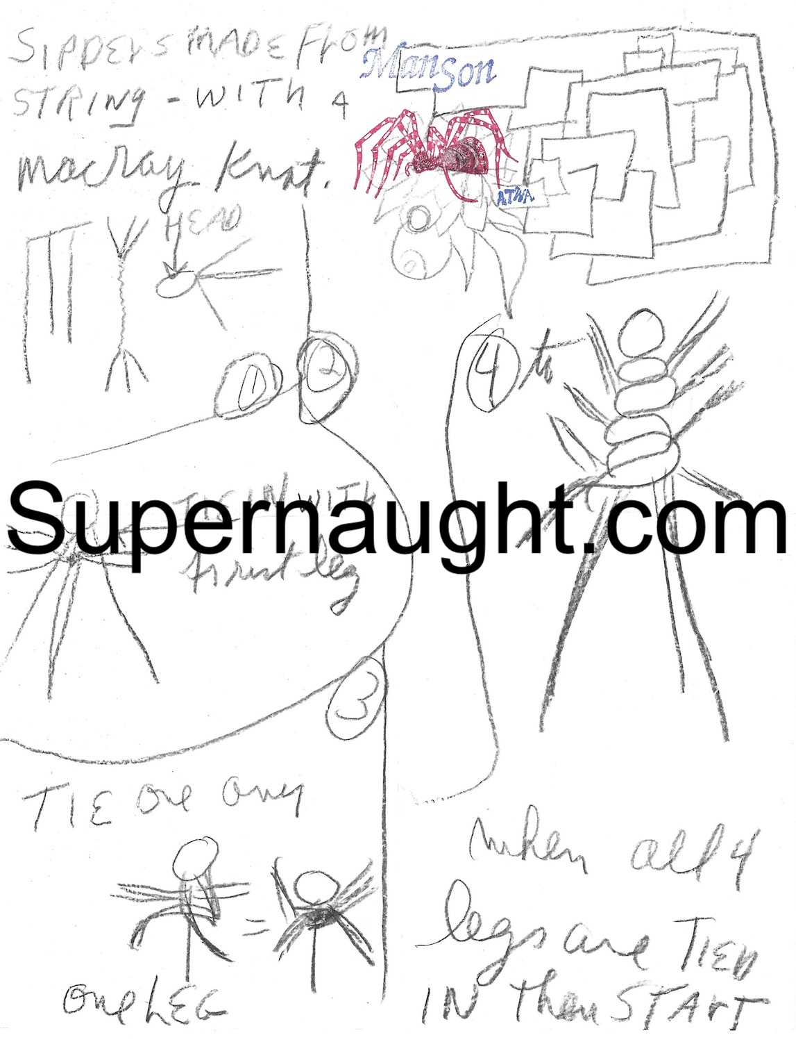 Charles Manson Spider Making Instructions