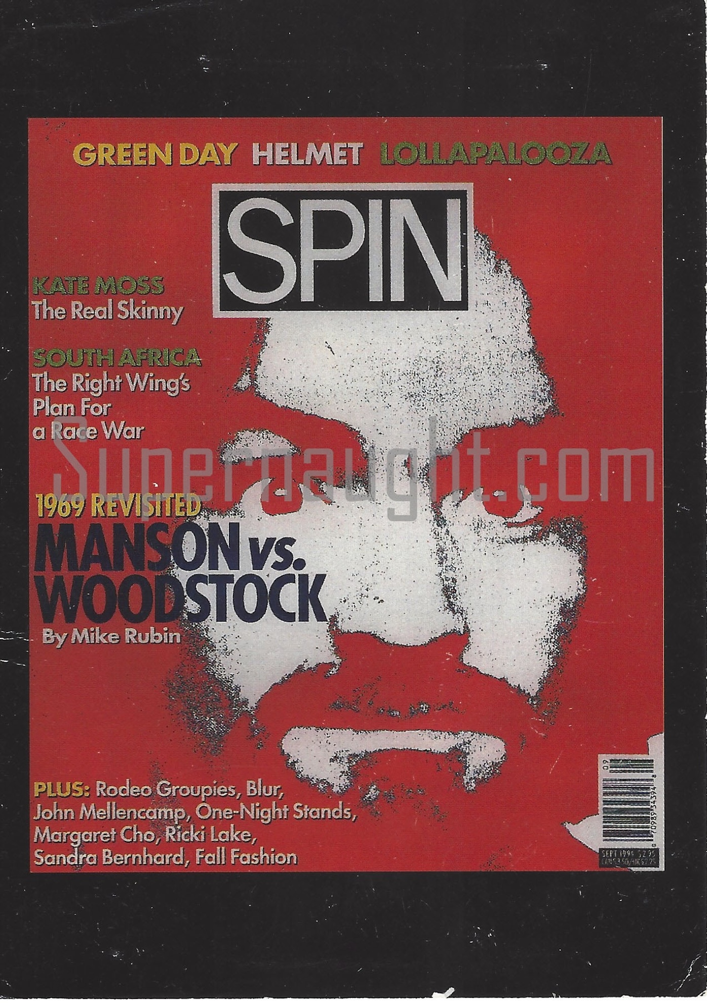 Charles Manson Spin Postcard From TJ Walleman Collection