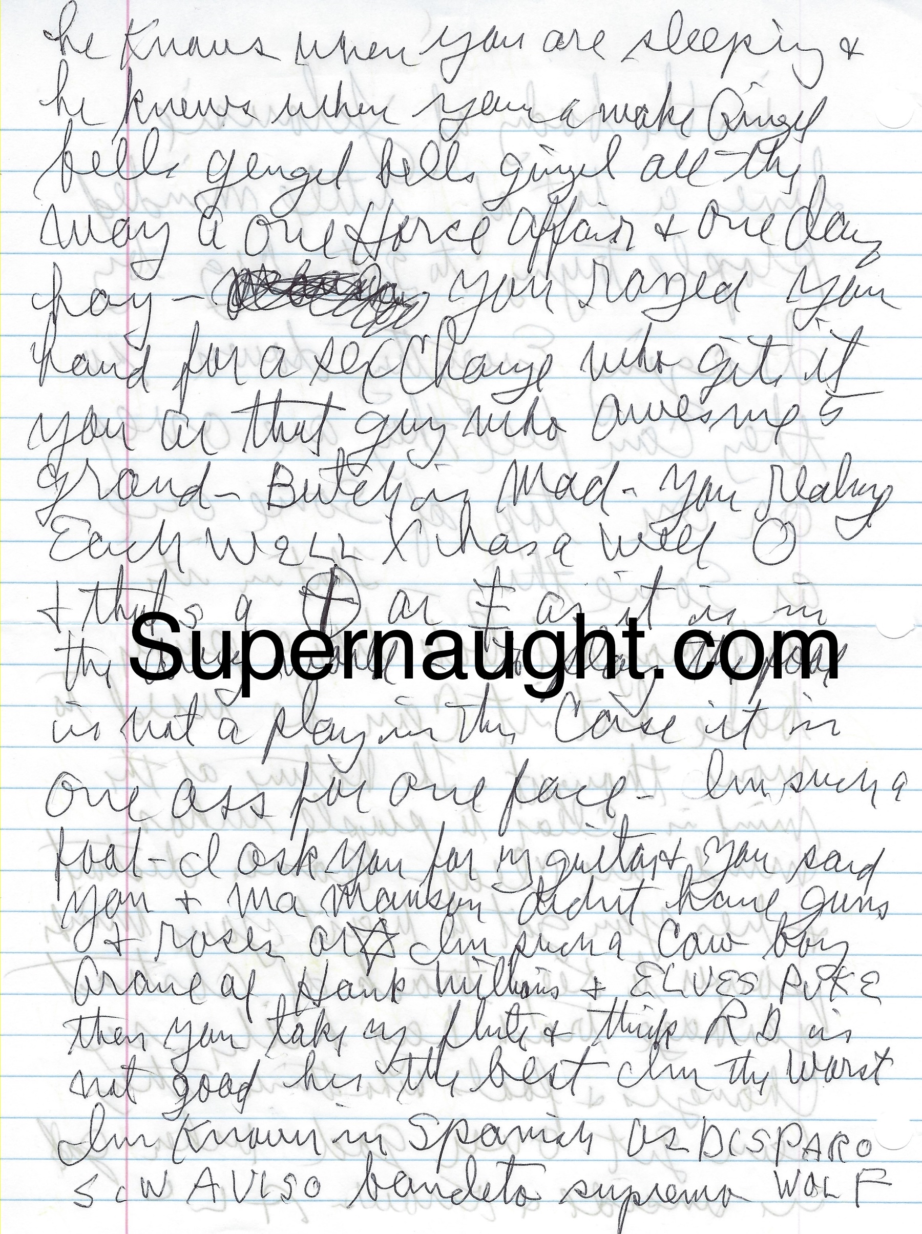 Charles Manson Spocks Ears Letter and Drawing Signed image 2