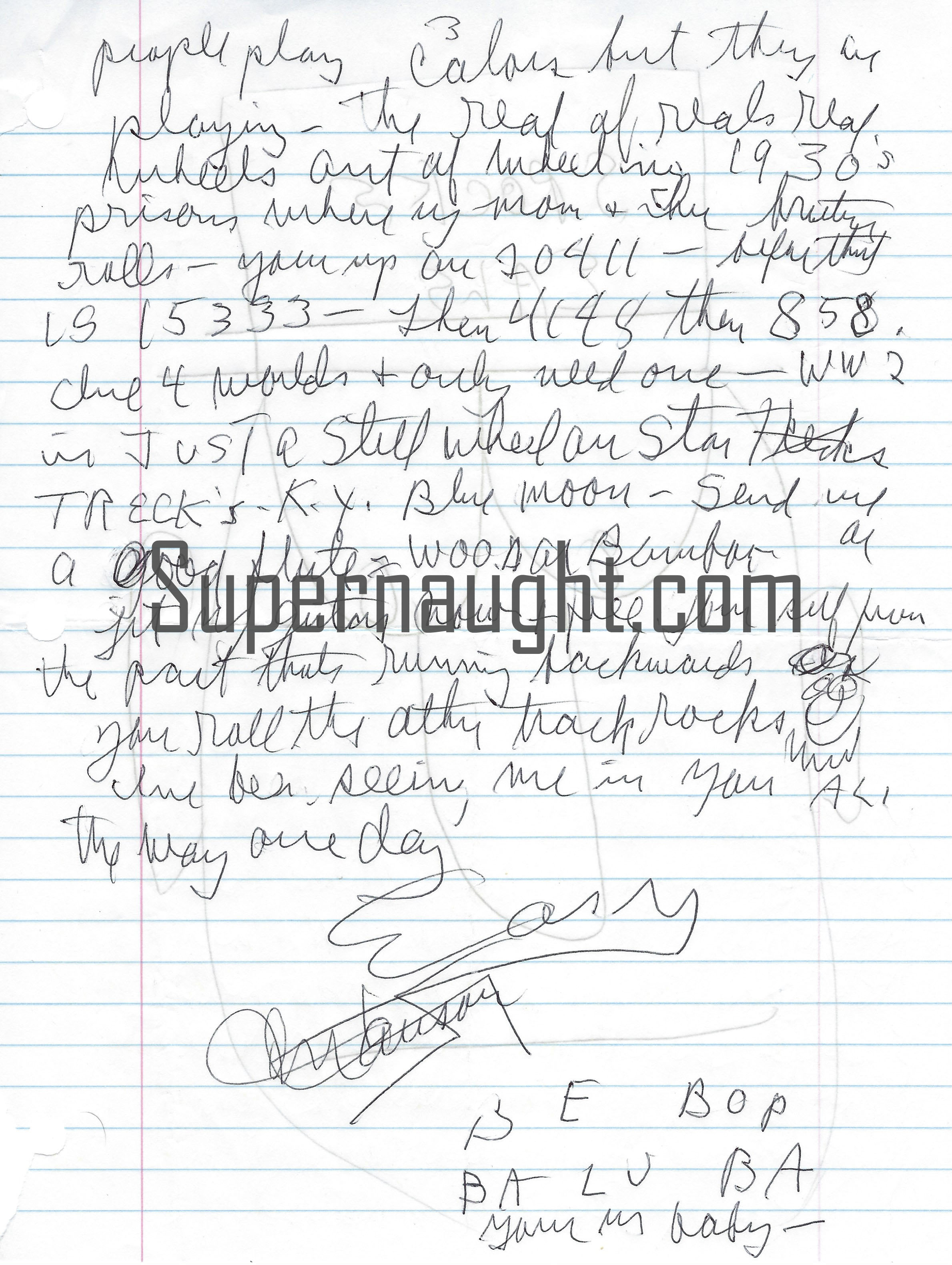 Charles Manson Spocks Ears Letter and Drawing Signed image 4