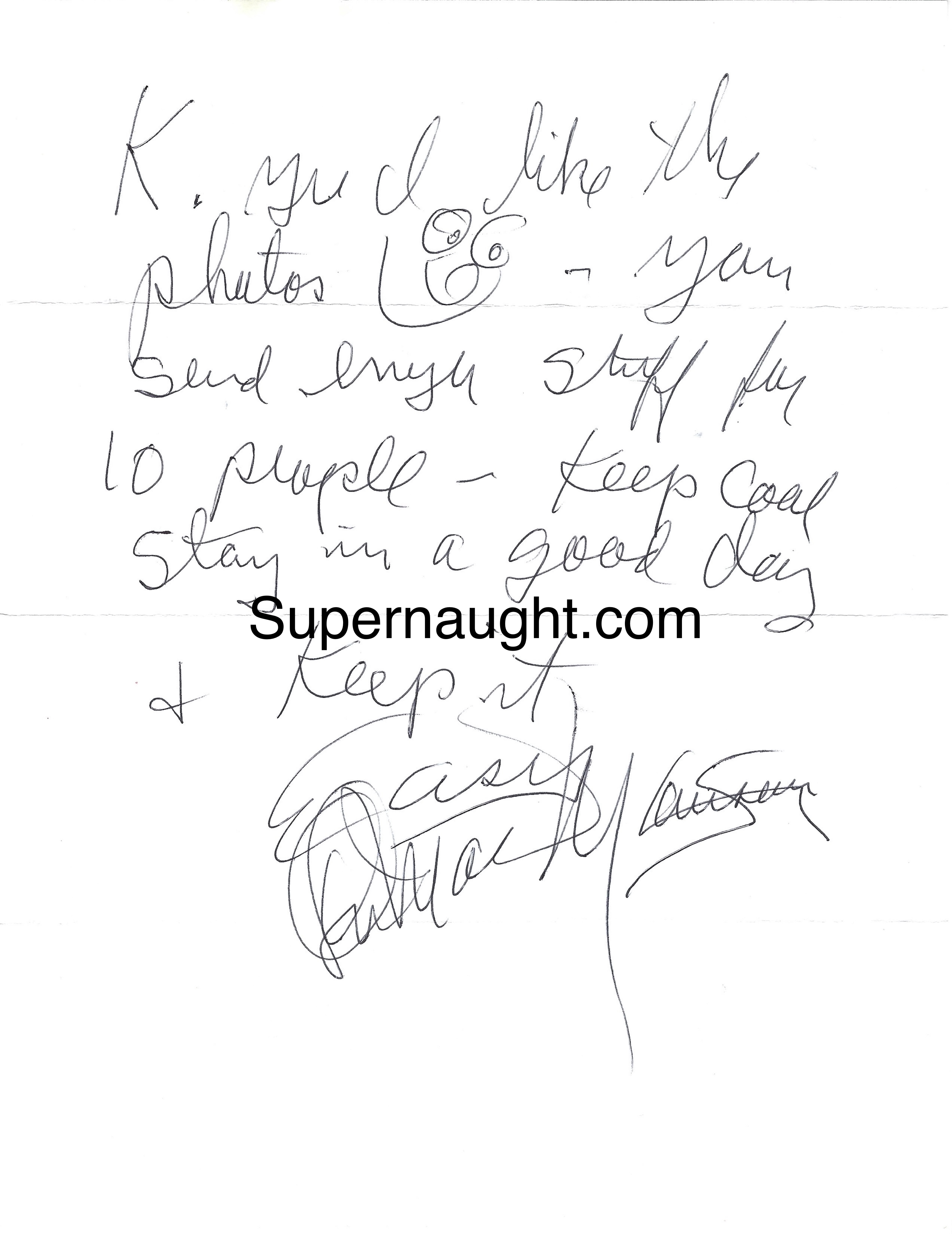 Charles Manson Squeaky Fromme Photo and Letter Autographed Twice image 2