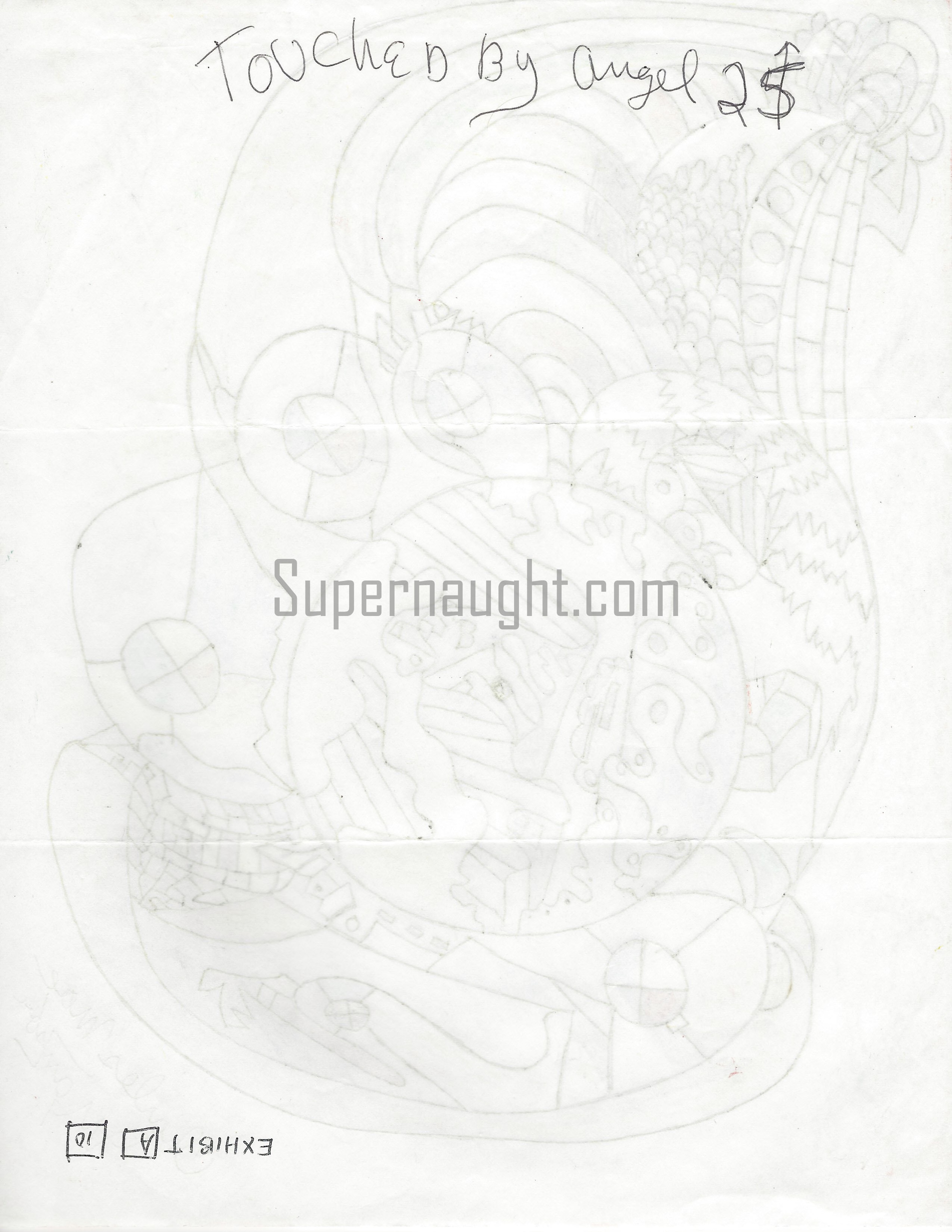 Charles Manson Touched By An Angel Artwork Signed image 2