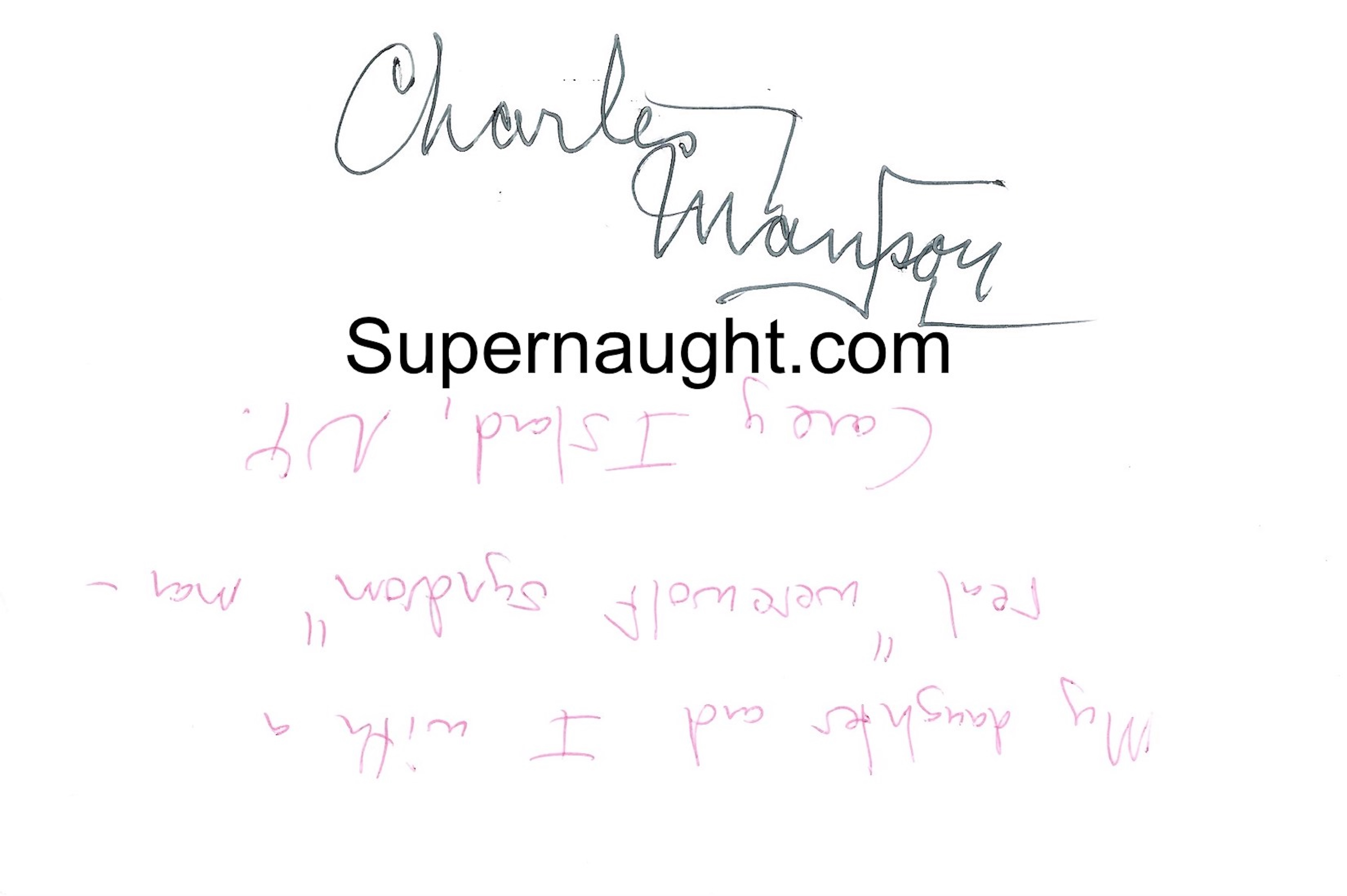 Charles Manson Werewolf Photo Signed