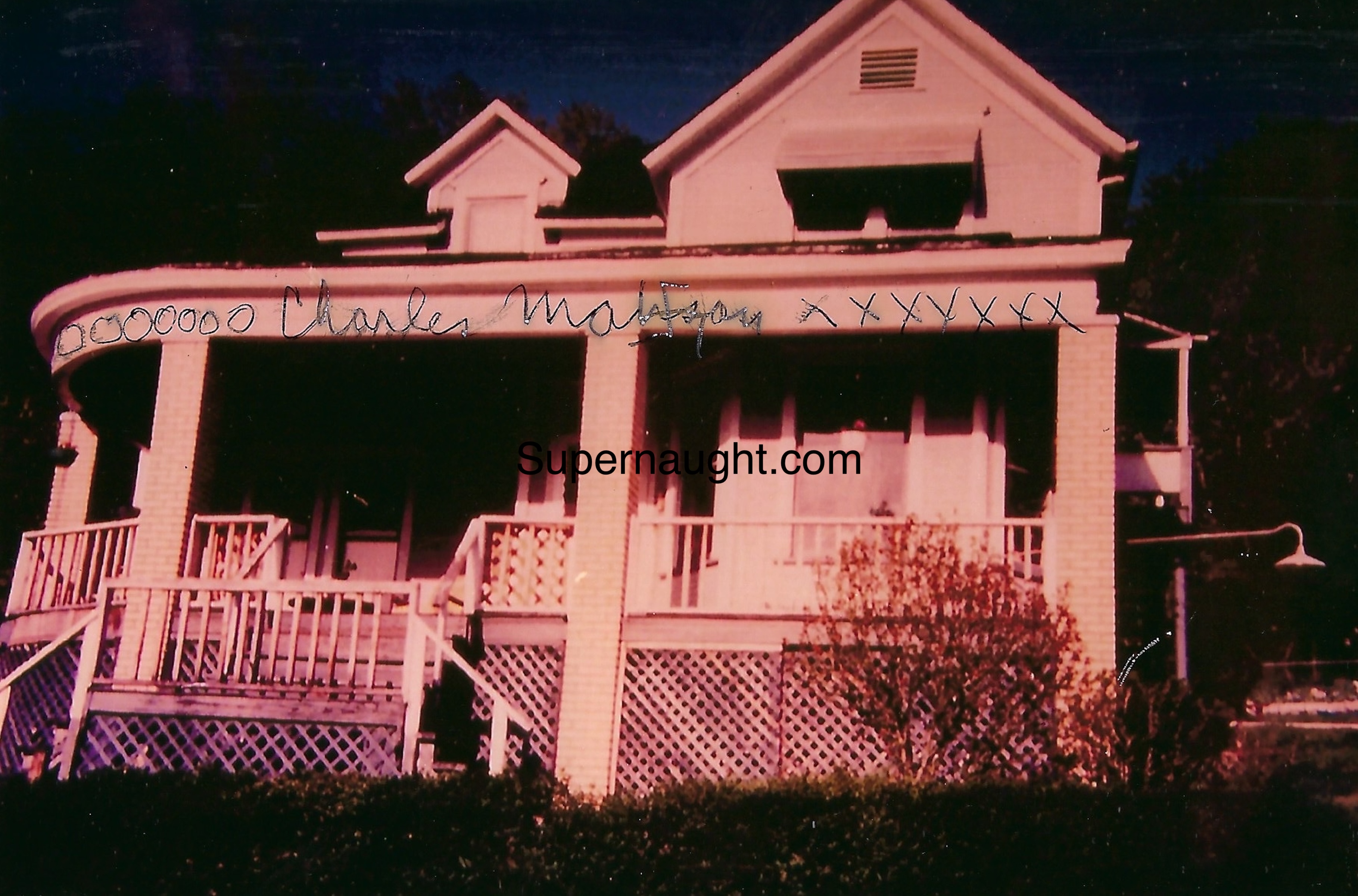 Charles Manson Wheeling WV Grandparents House Photo Signed