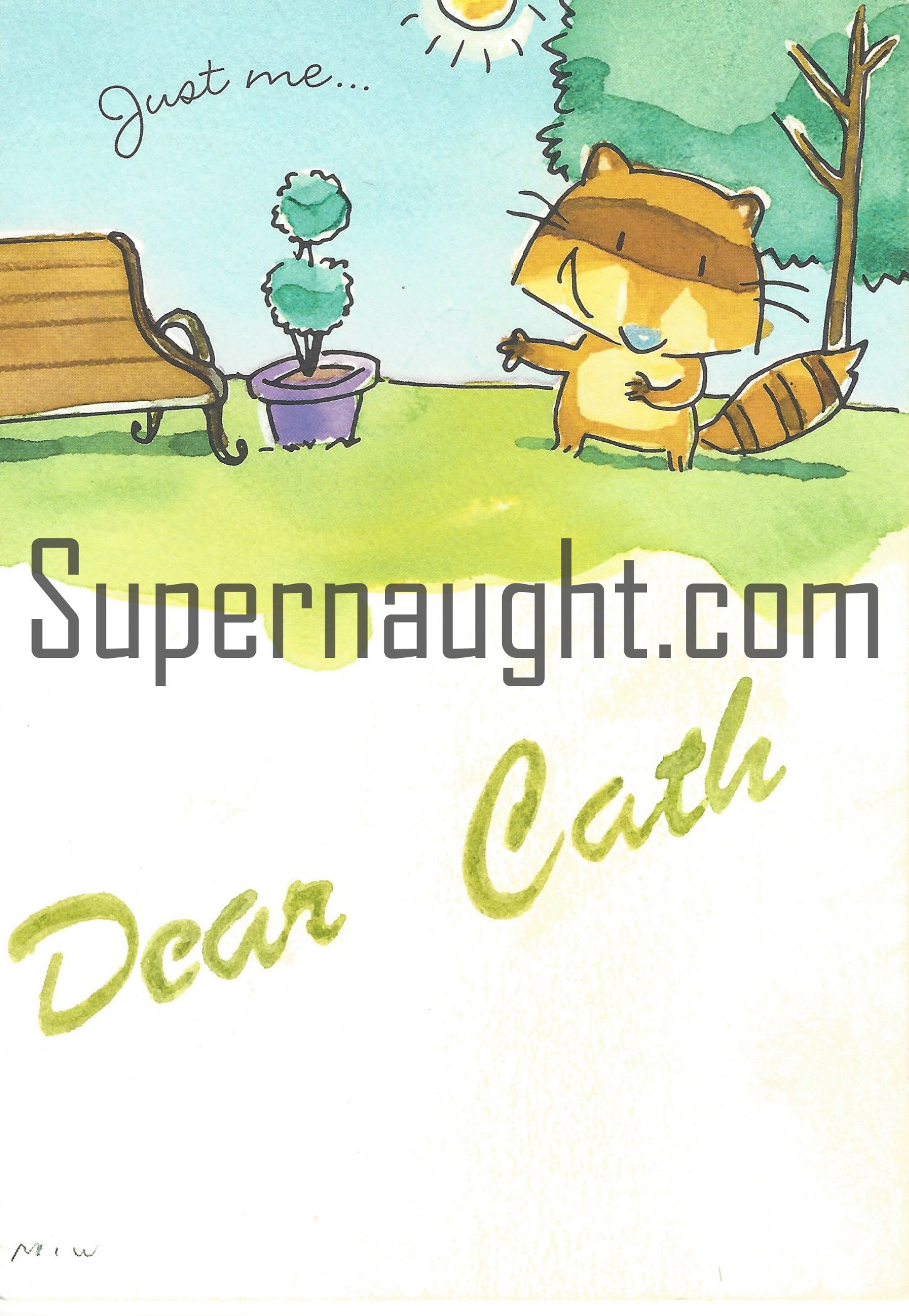 Charles Ng Card With Artwork Signed Twice