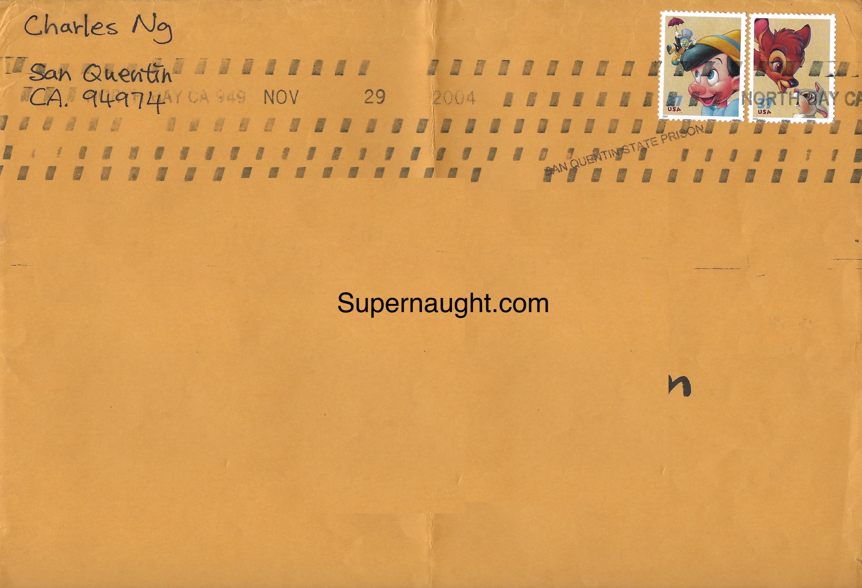 Charles Ng Letter and Envelope Both Signed image 2