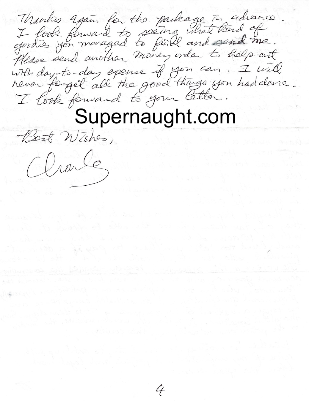 Charles Ng Letter and Envelope Both Signed with Dove Origami image 2