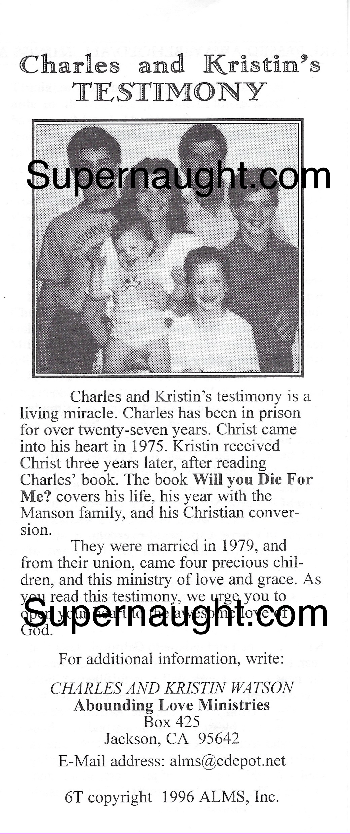 Charles Tex Watson Testimony