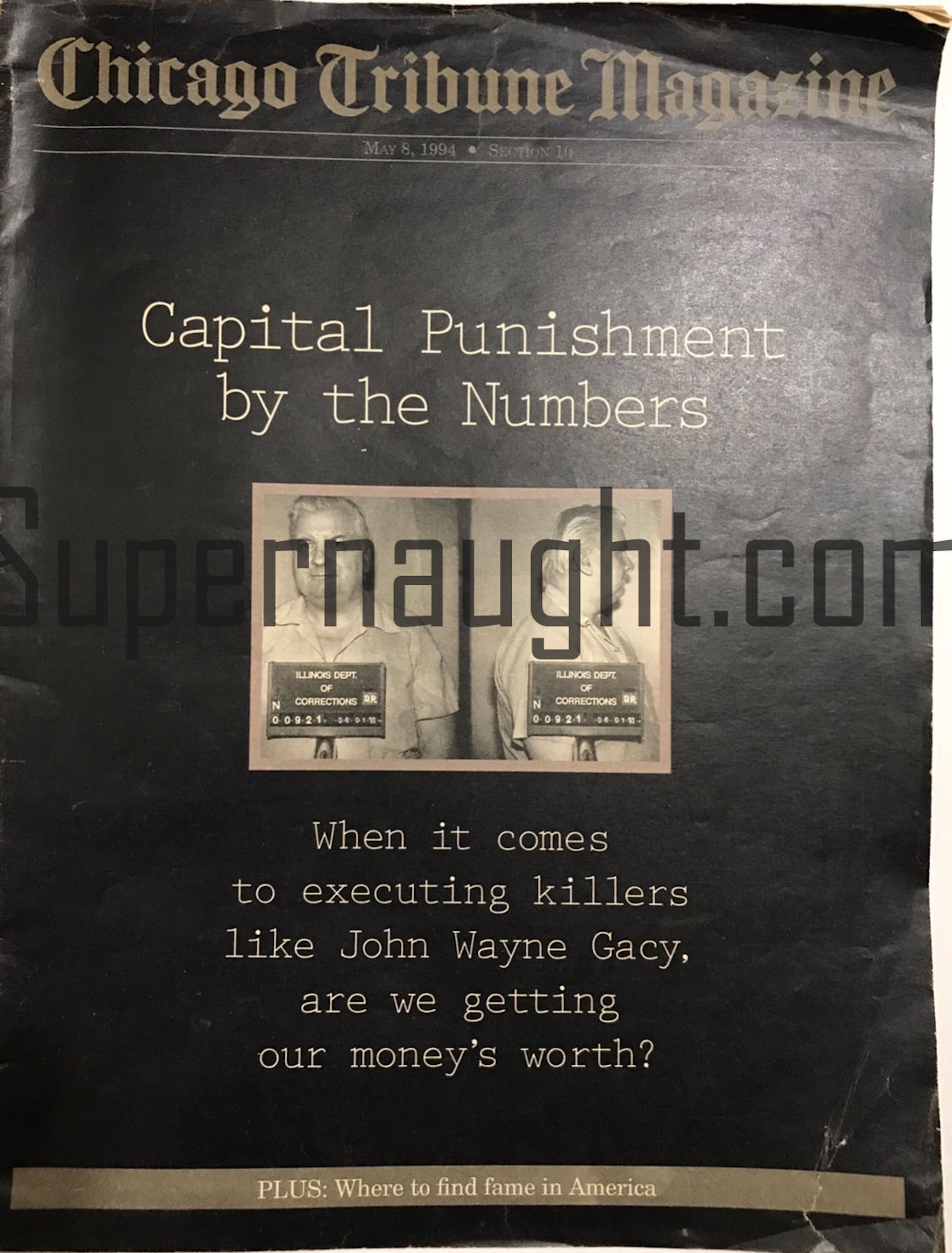 Chicago Tribune Magazine May 1994 John Wayne Gacy Capital Punishment