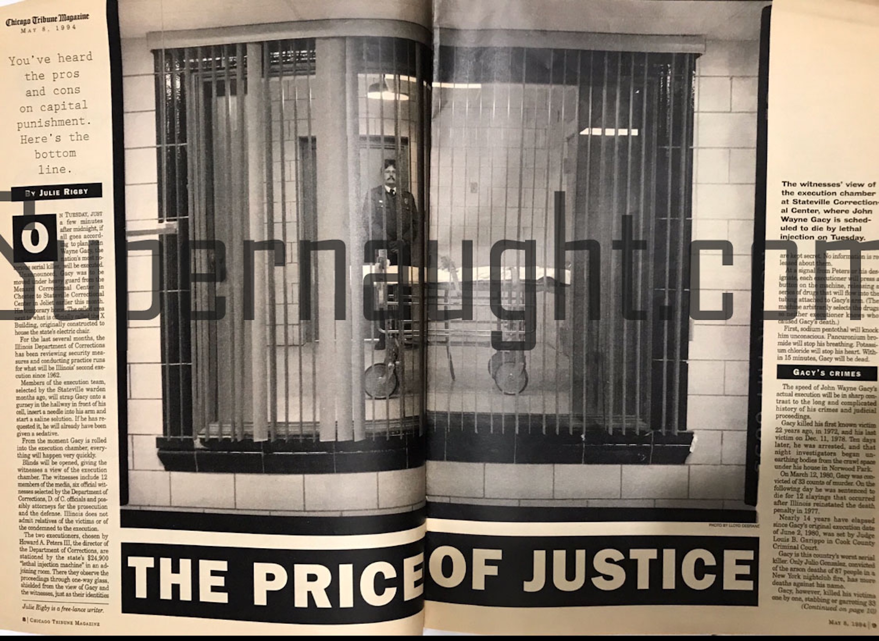 Chicago Tribune Magazine May 1994 John Wayne Gacy Capital Punishment image 2