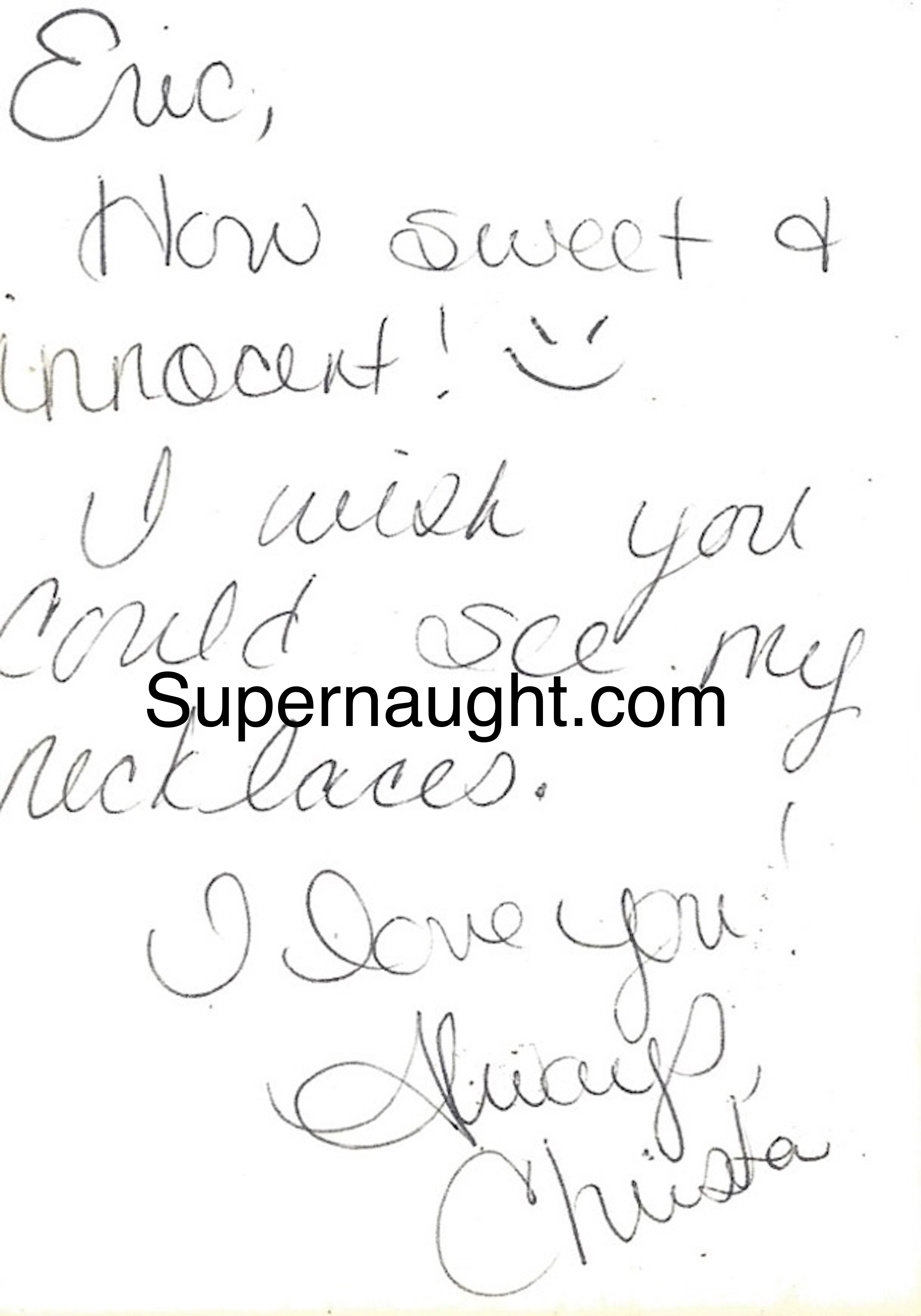 Christa Pike Pre Arrest Photo Signed With Morbid Note image 2