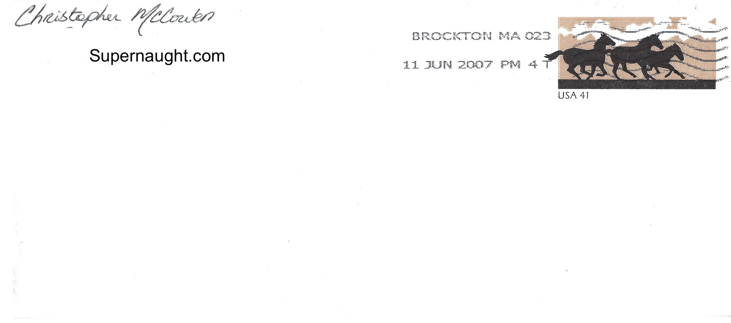 Christopher McCowen Letter and Envelope Both Signed image 3