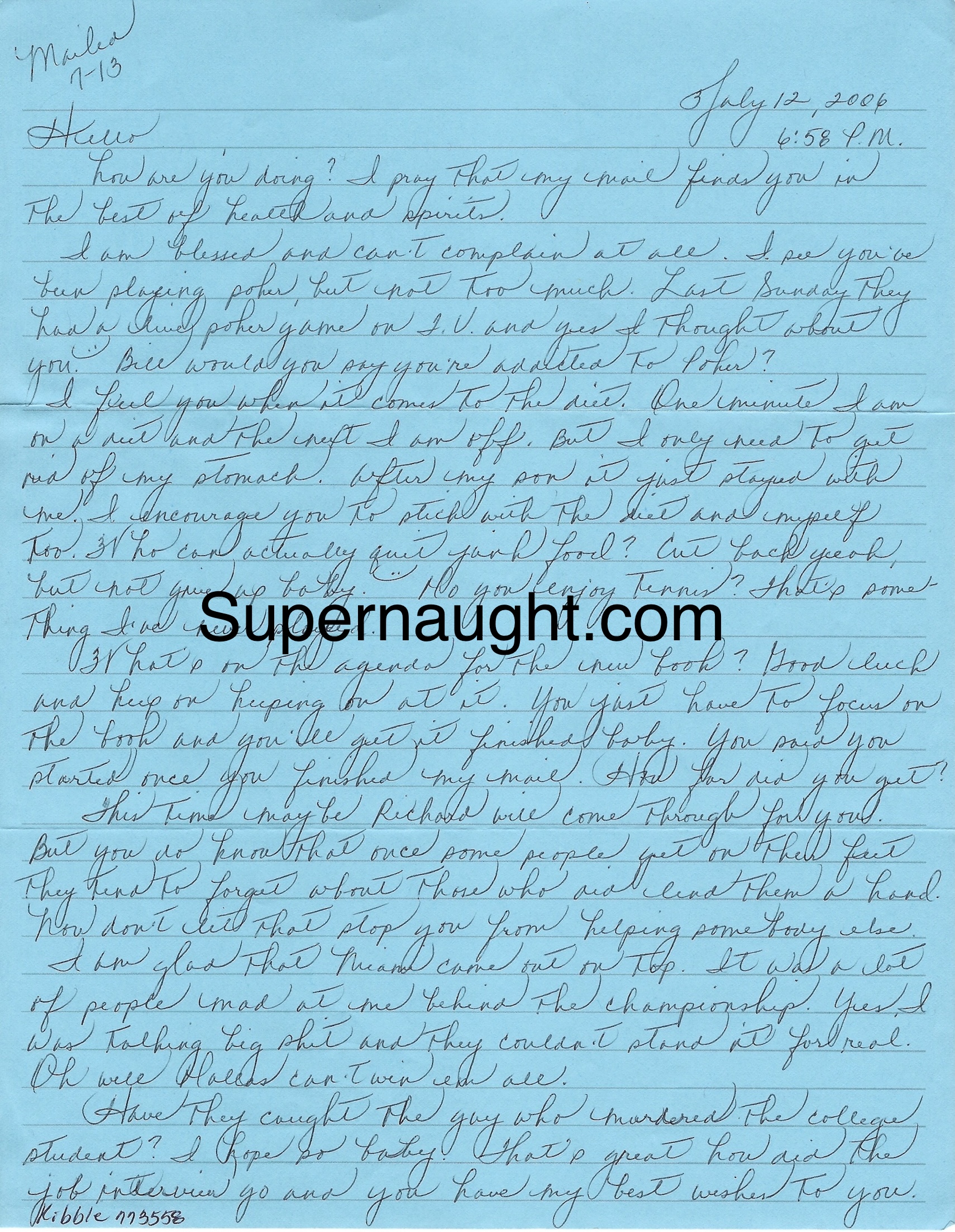 Claudette Kibble Letter and Envelope Set Both Signed