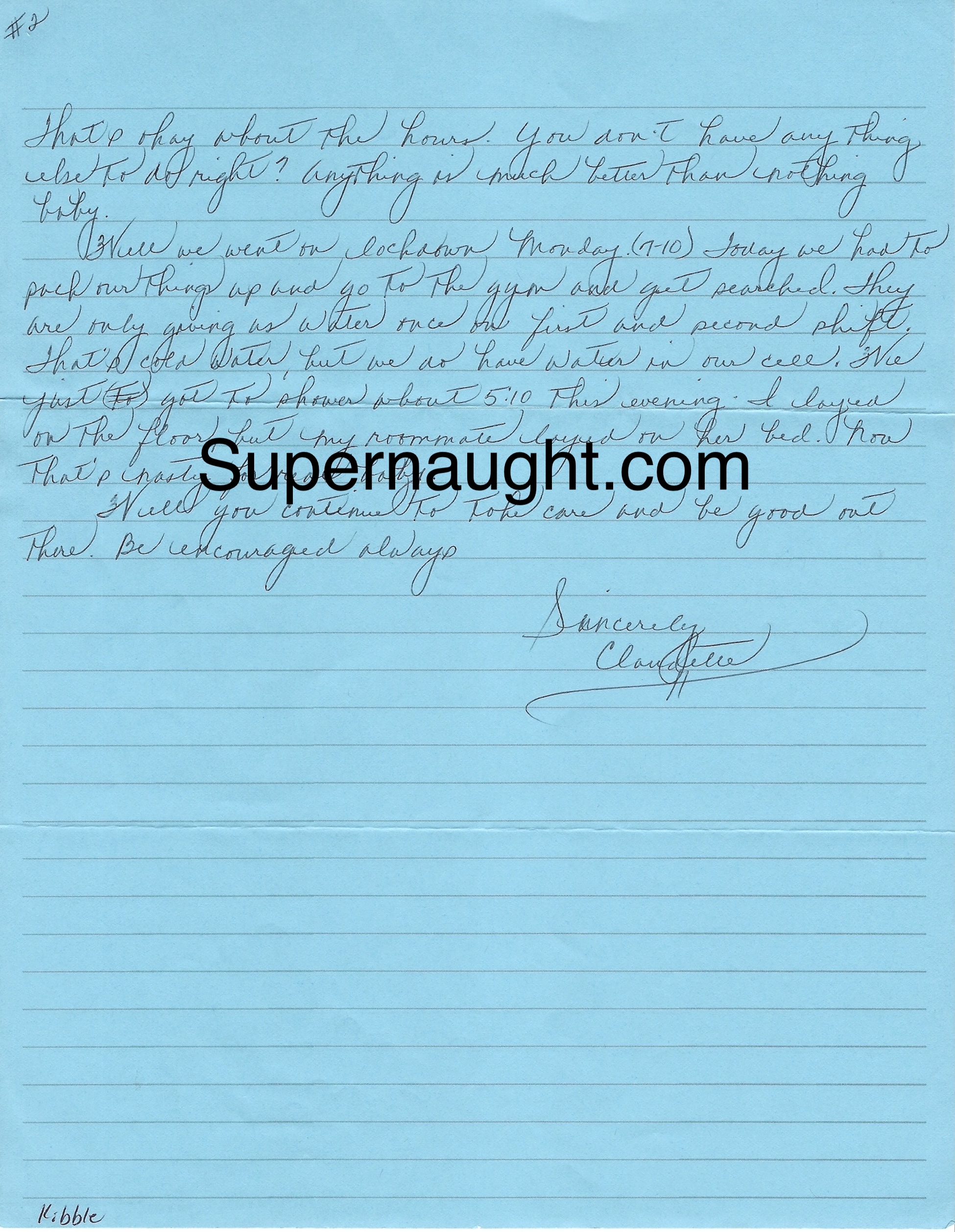 Claudette Kibble Letter and Envelope Set Both Signed image 2